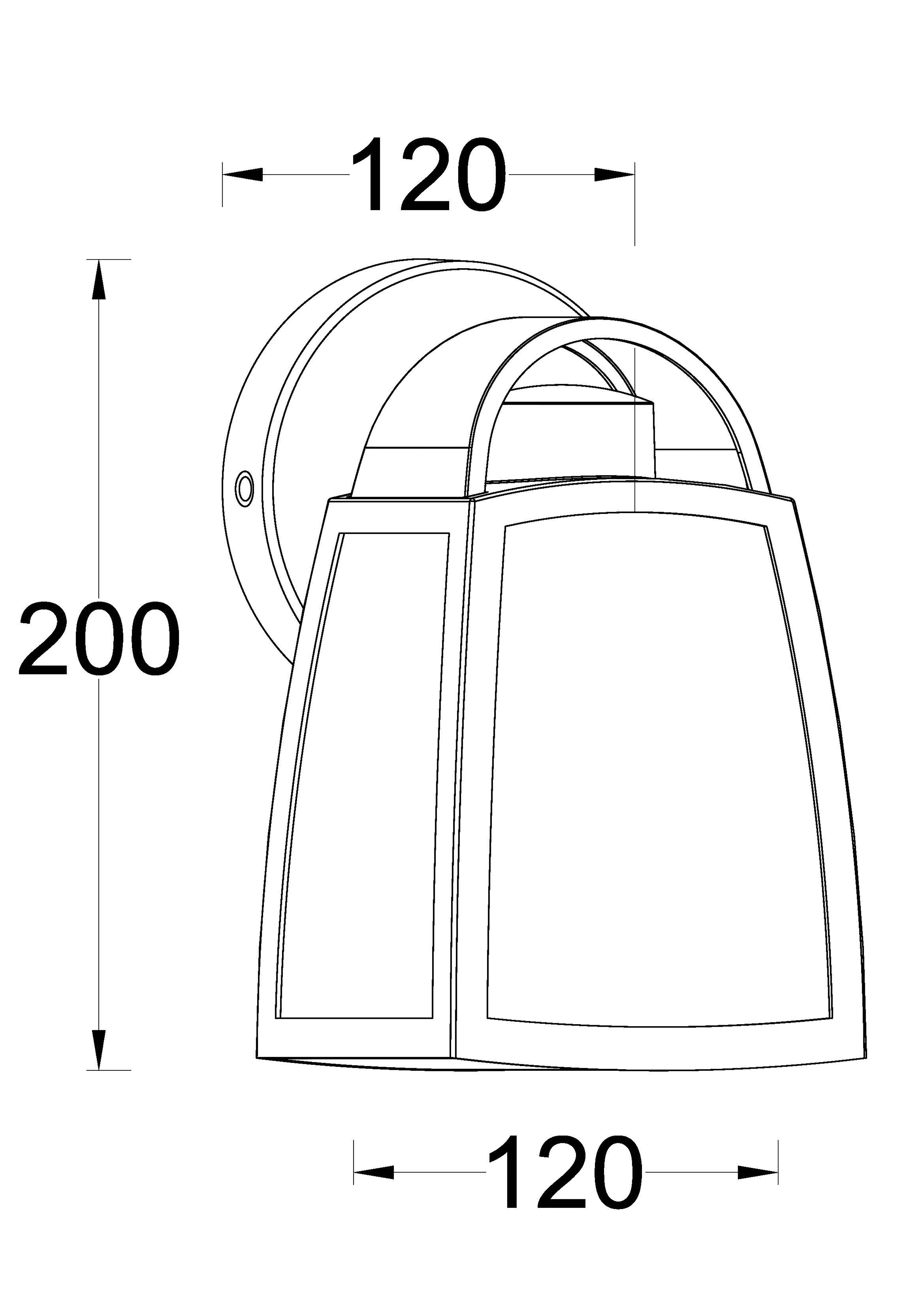Applique classico da esterno Klesey nero IP44 E27 LUTEC - 4