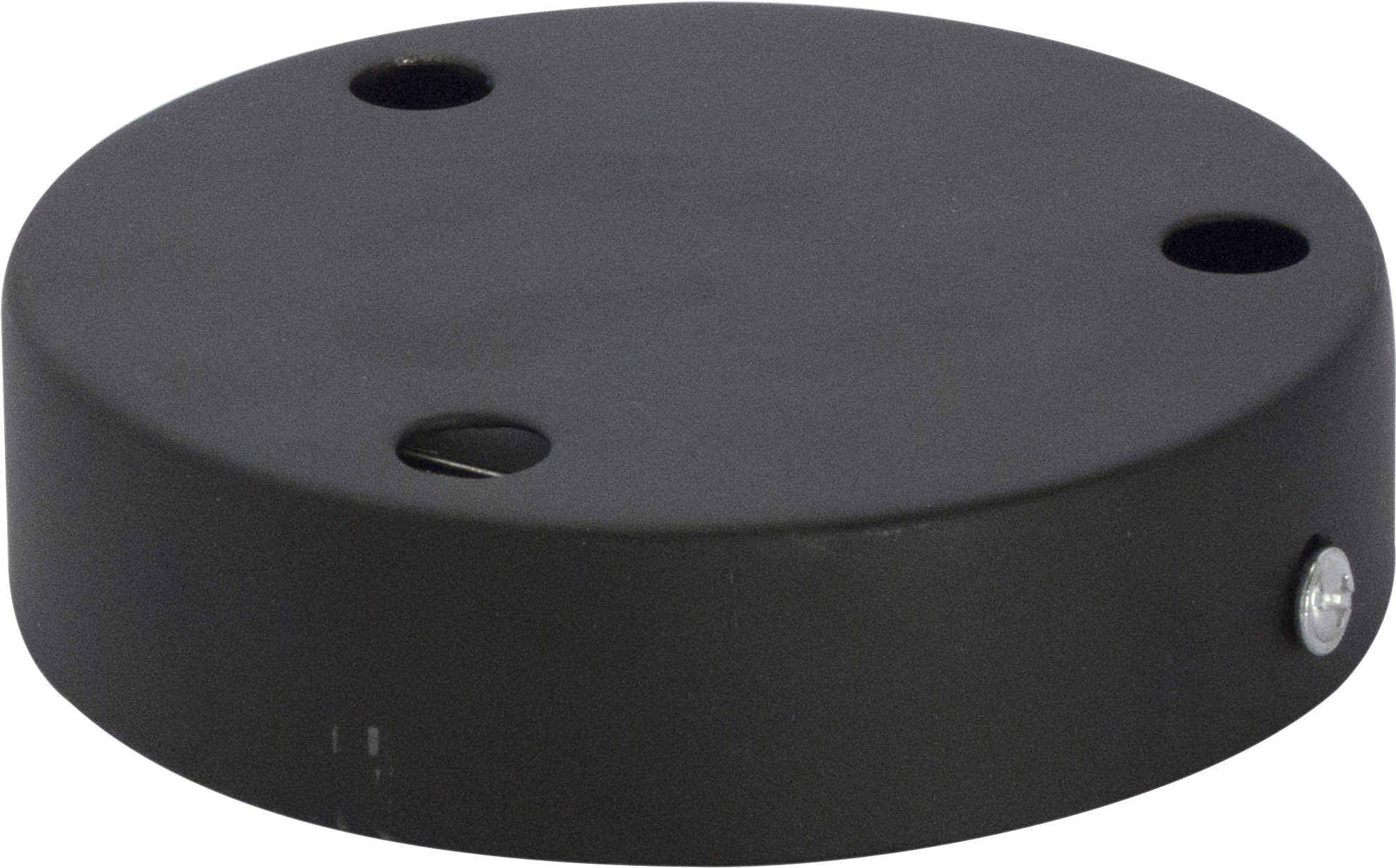 Rosetón metálico de 3 salidas negro