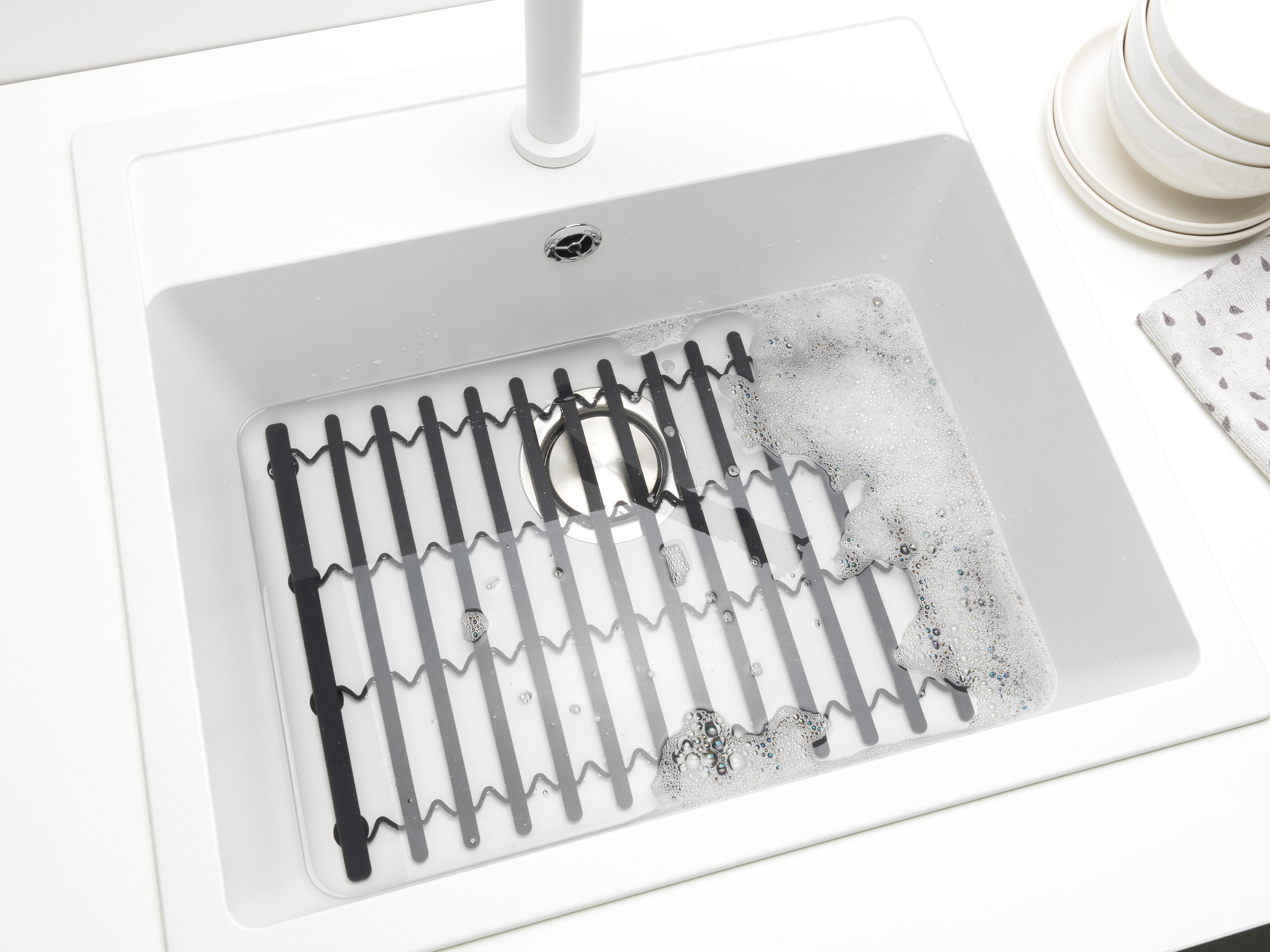 Tapete escorredor silicone Brabantia preto - 5