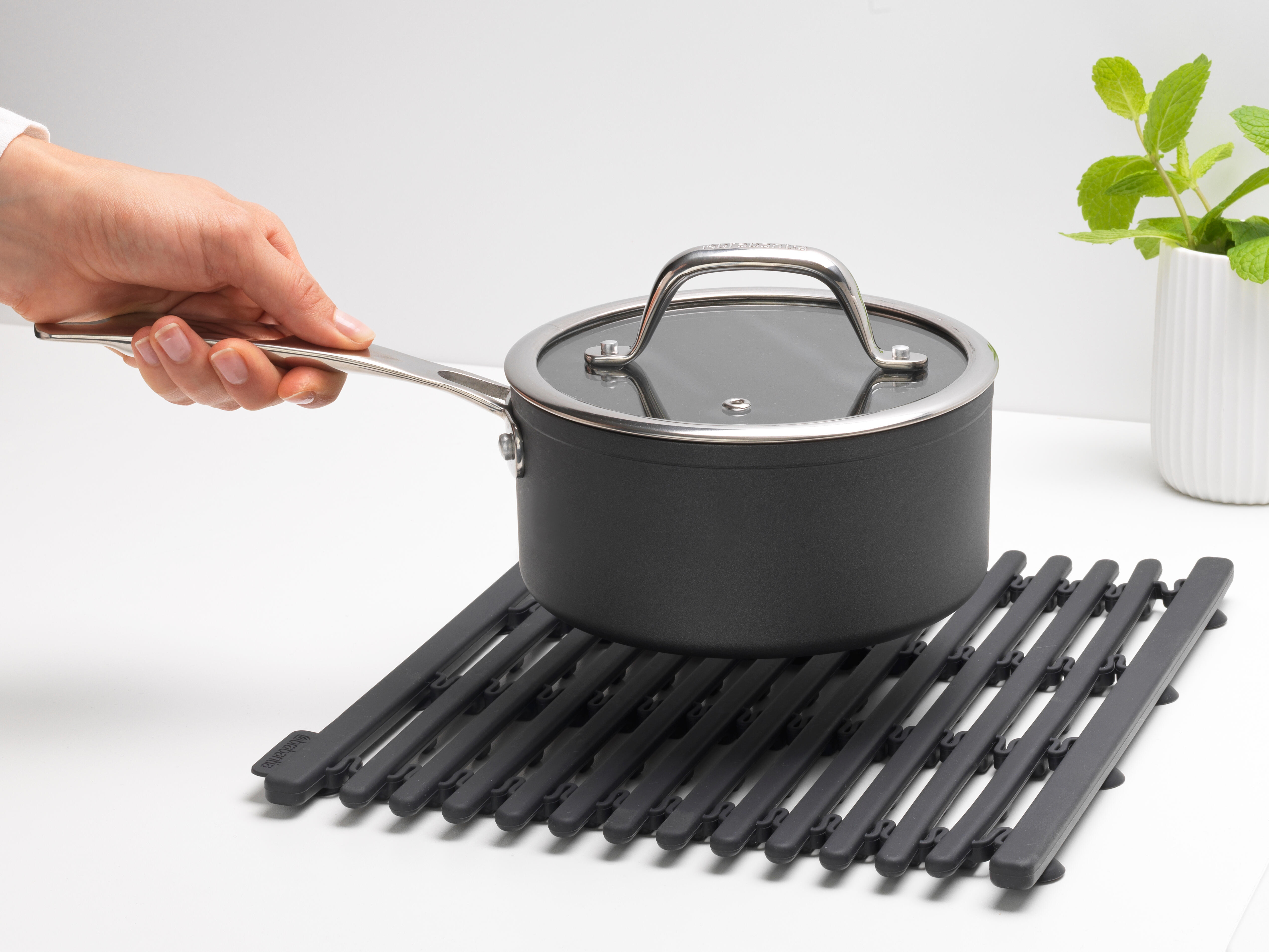 Tapete escorredor silicone Brabantia preto - 4