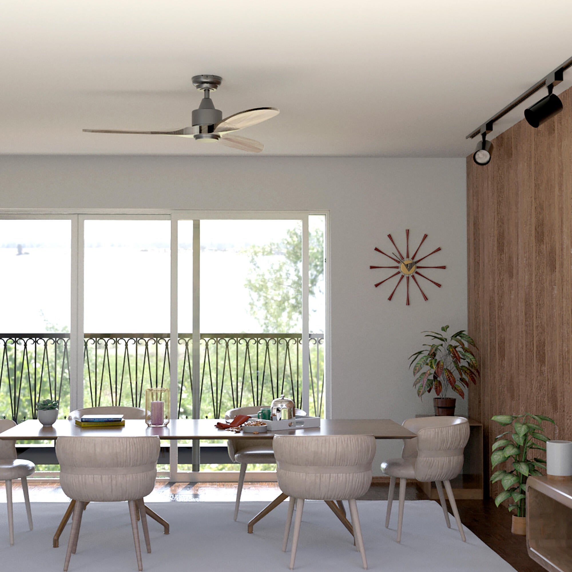 Ventilador de techo sin luz silencioso DC Arte Confort Milano gris 122 cm - 3