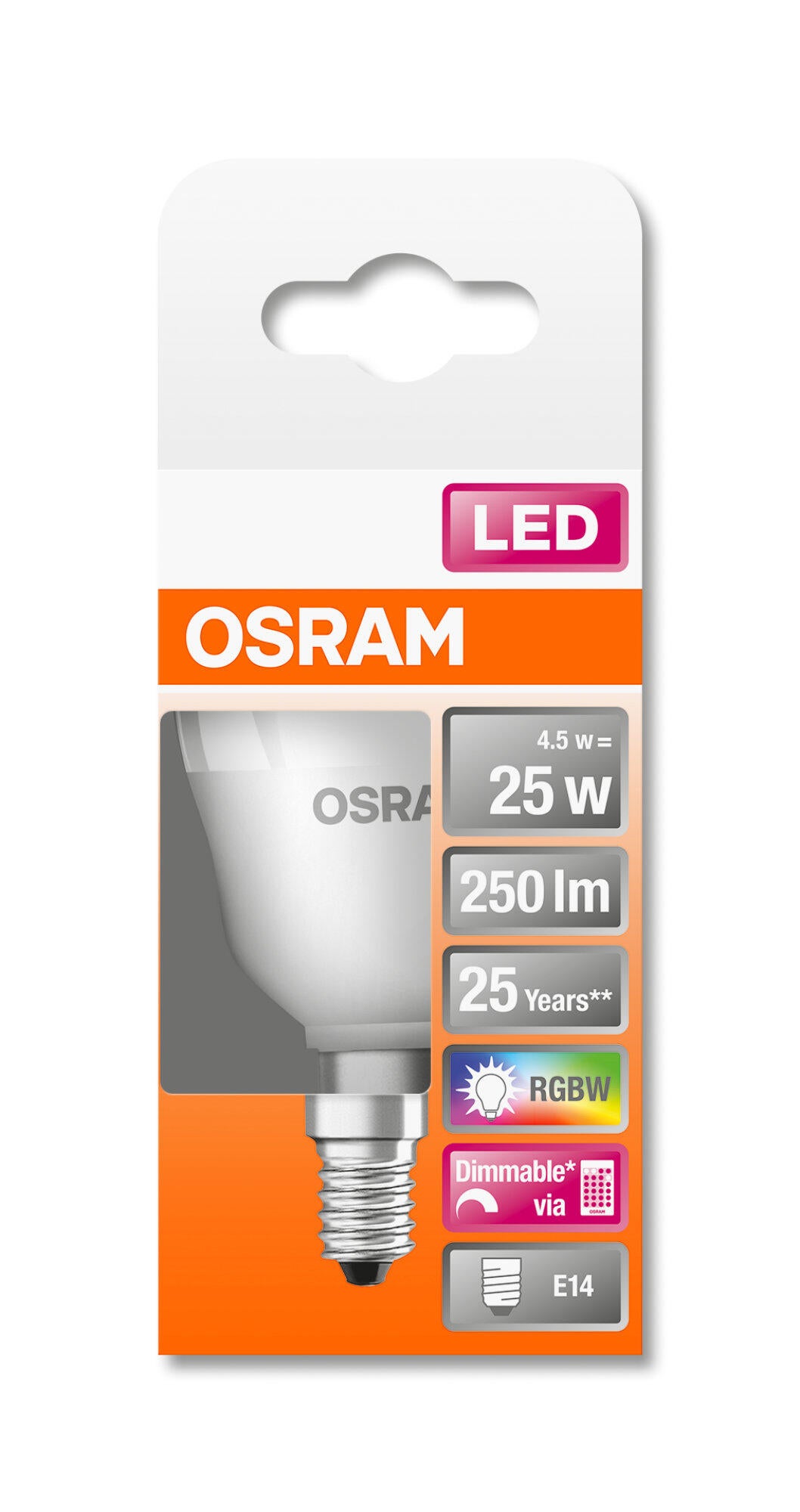 Lâmpada led smart E14 esférica 250 lm RF Osram - 3