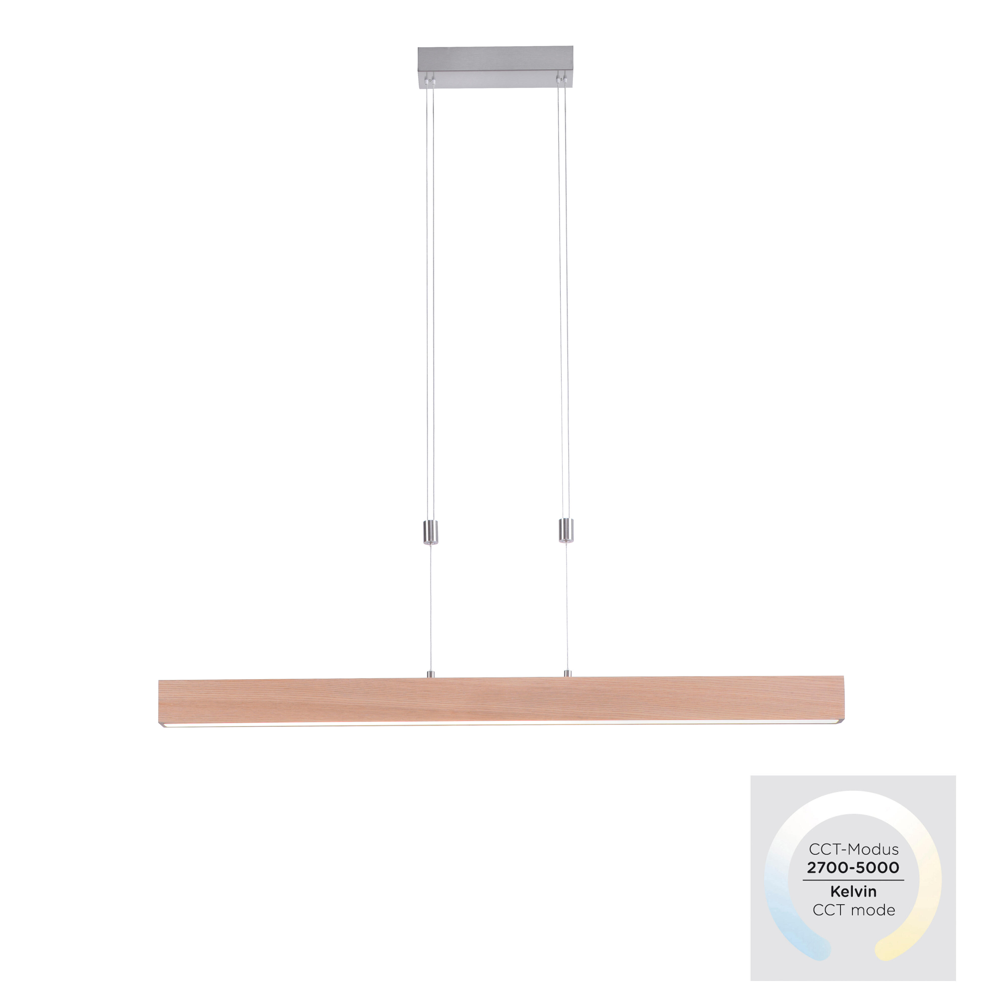 Lámpara de techo amanda led color luz regulable madera