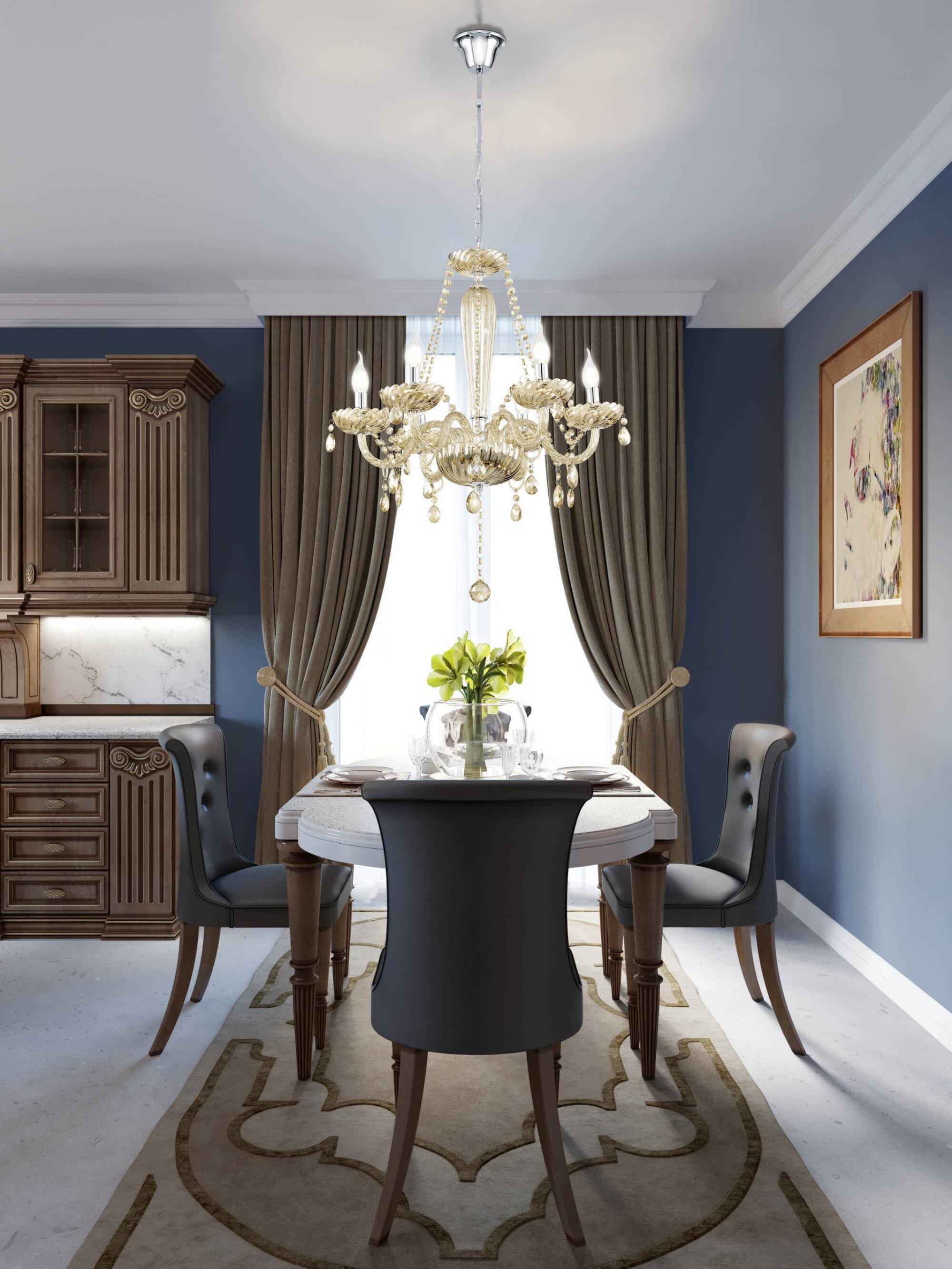 EGLO Lampadario Neoclassico Basilano beige 6xE14 ø72cm