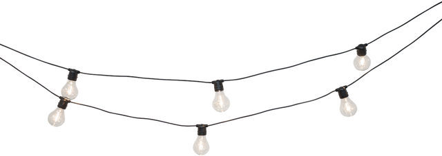 Grinalda exterior Allegra IP44 8m 10 luzes preto New Garden