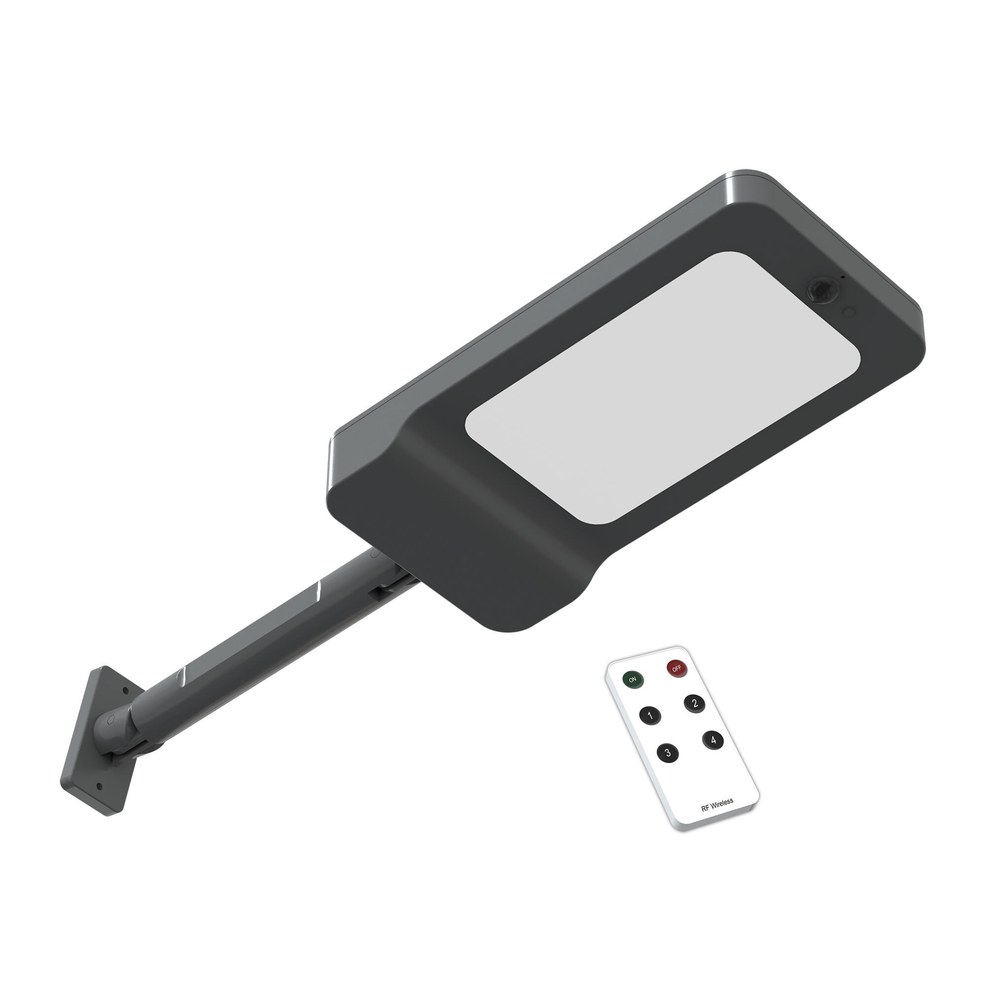 Aplique solar exterior luz LED blanco frío ARTE CONFORT DELTA XL SMART gris con sensor crepuscular y detector de movimiento IP54 - 2