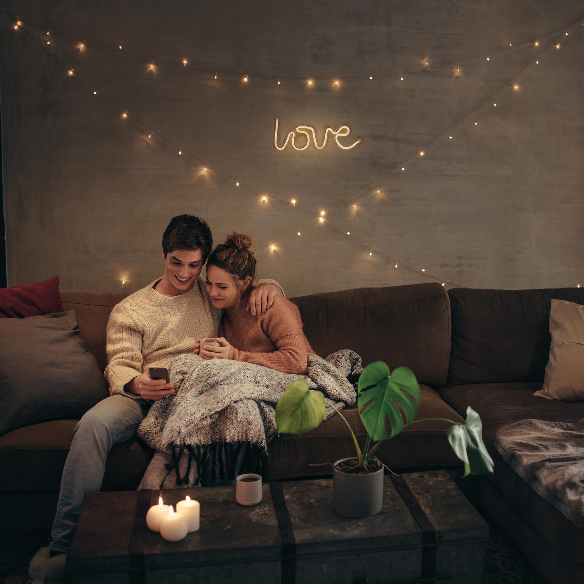 Tira de LED neón con alimentación a pilas Love ARTE CONFORT IP20 apto para zonas secas 100 lm luz amarilla 3000K 35 metros - 3