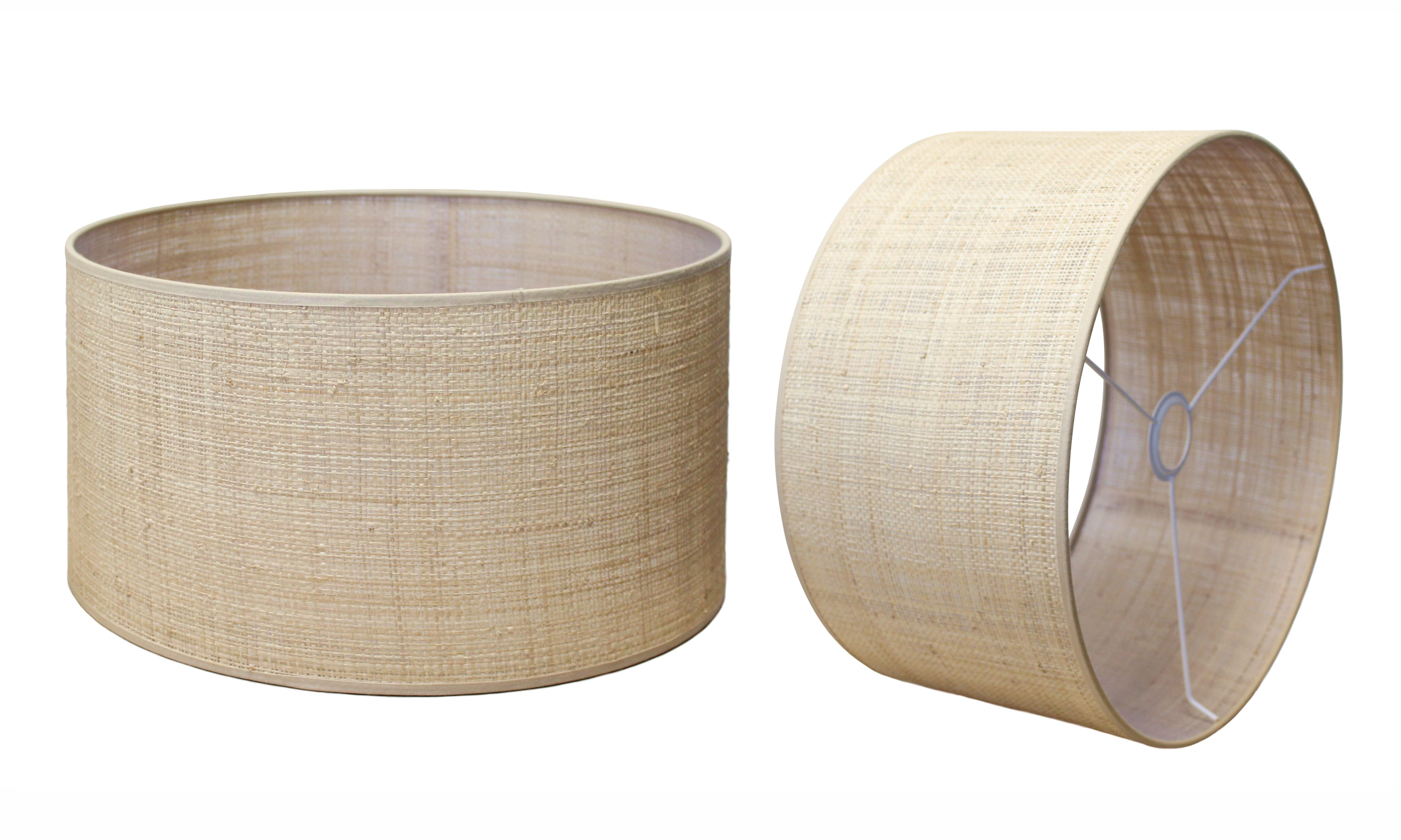 Pantalla de rafia natural cilindro 38 cm