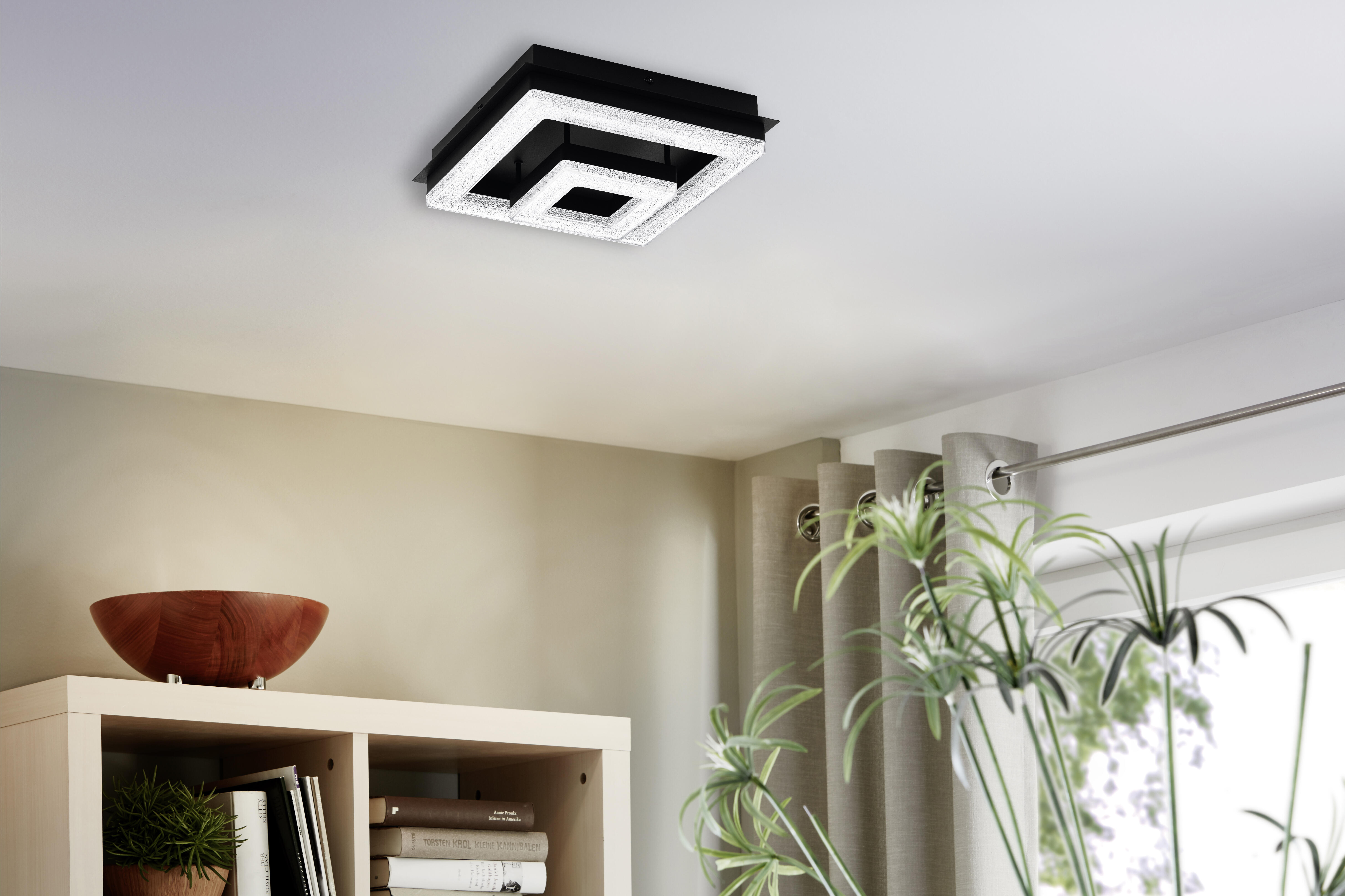 Plafón Fradelo Módulo LED 1250 lm negro 26 cm amarillo | Leroy Merlin