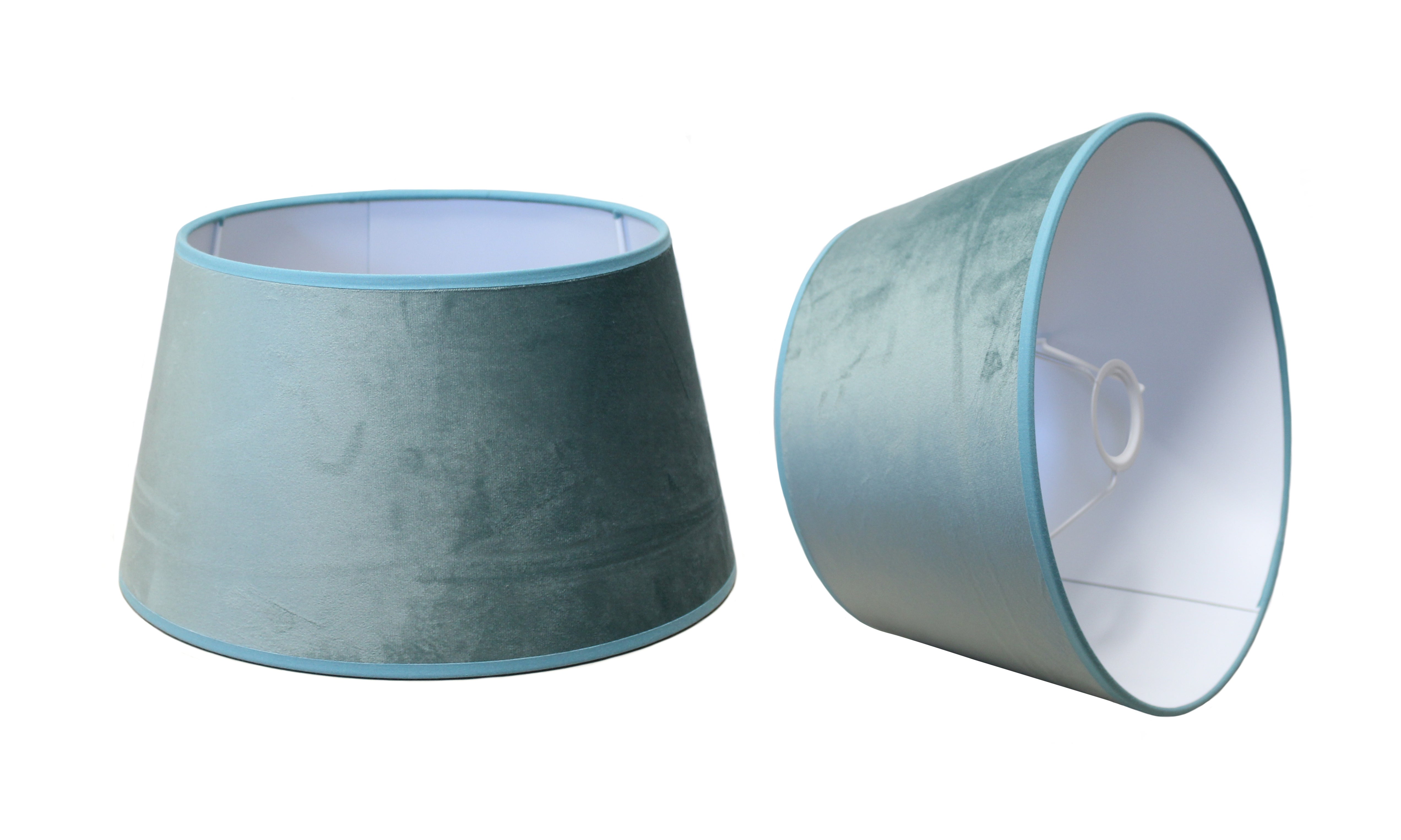 Pantalla de terciopelo cónica verde 30 cm