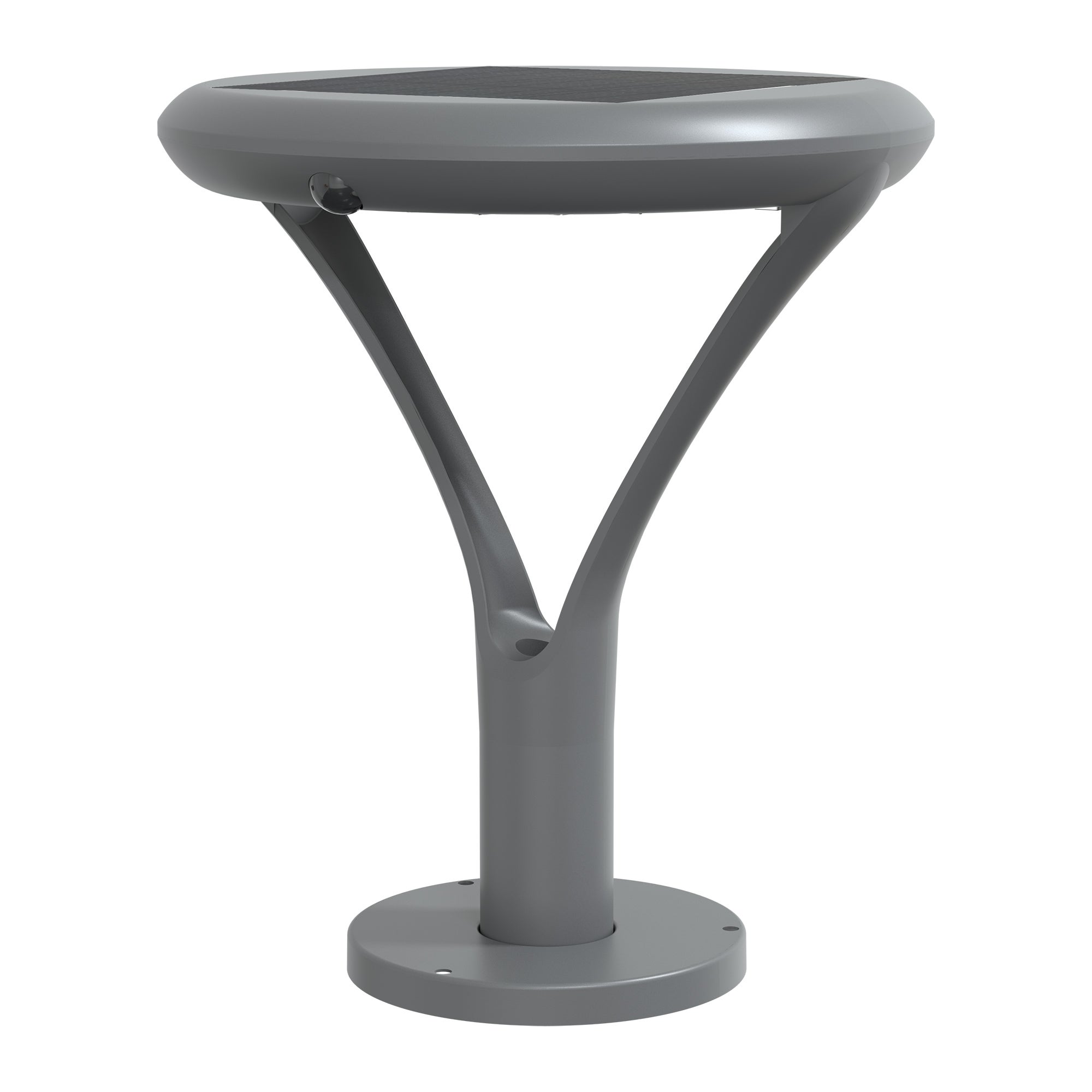 Sobremuro solar de jardín exterior LED IRIS de aluminio gris resistencia IP65, 8h. de autonomía, sensor crepuscular y detector de movimiento - 3