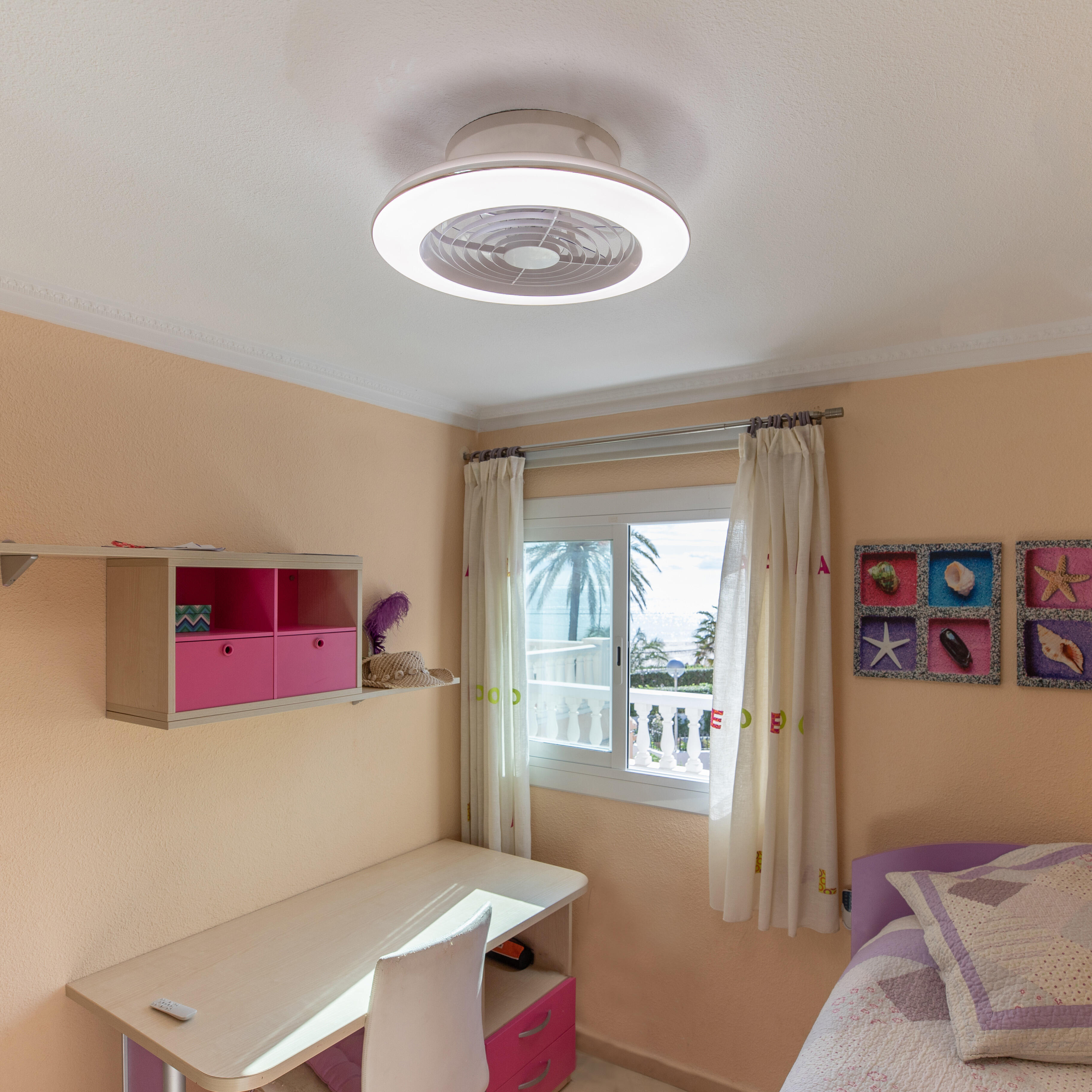 Ventilateur de plafond LED, Alisio mini, 52.5 cm, MANTRA, blanc - 5