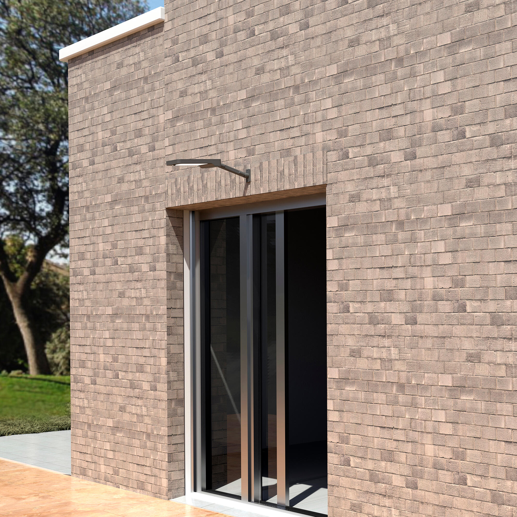 Aplique solar exterior luz LED blanco frío ARTE CONFORT Delta gris con sensor crepuscular y detector de movimiento IP54 - 2