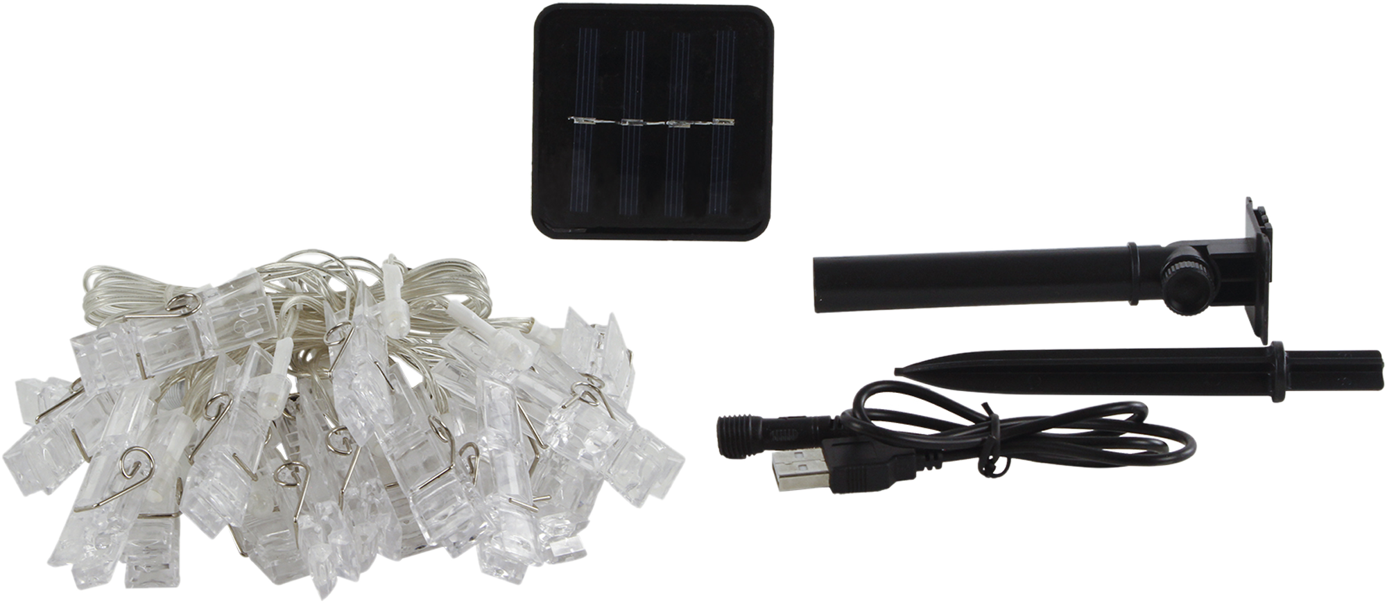 Guirnalda solar exterior LED 20 luces blanco cálido con sensor crepuscular Austral IP65 8h. autonomía - 5