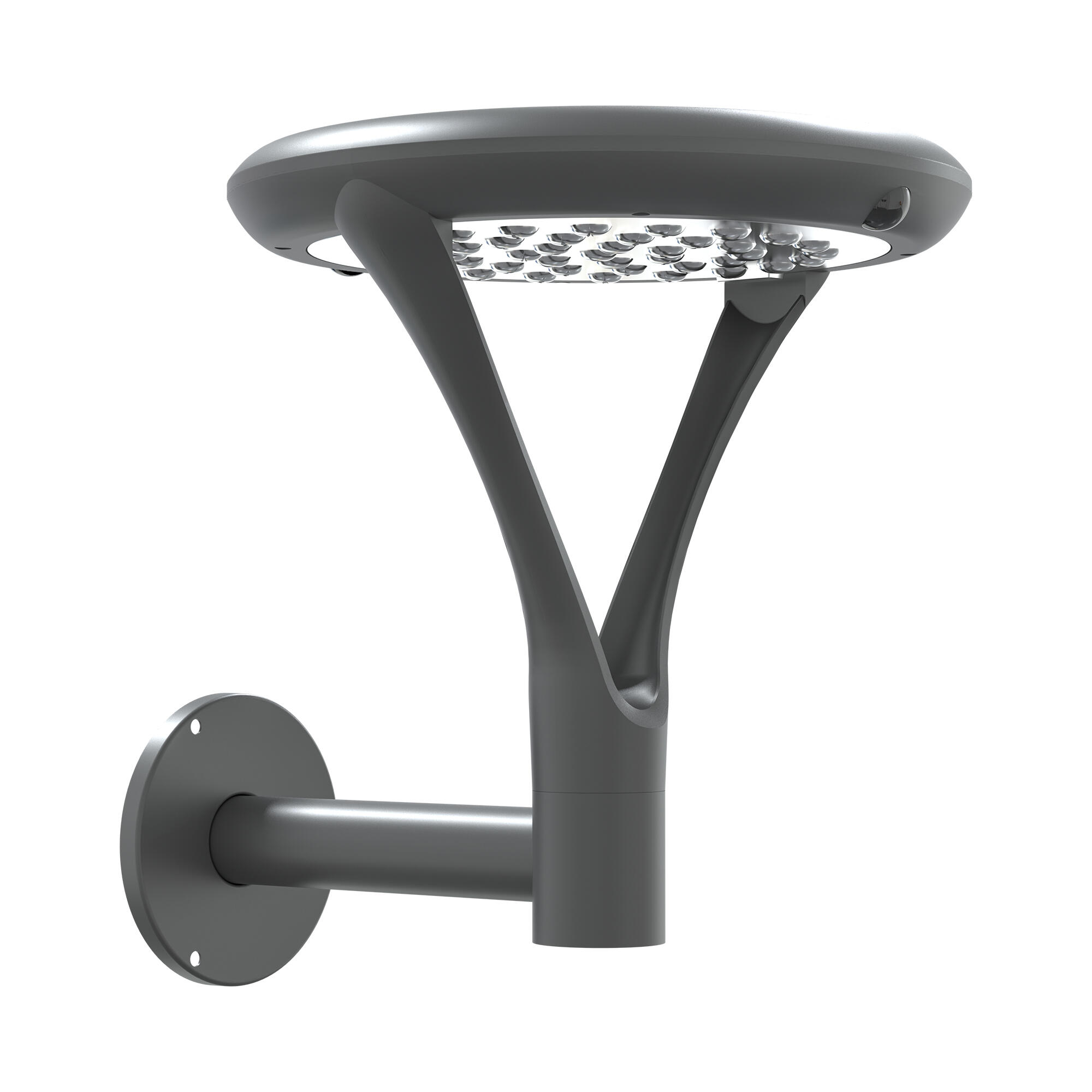 Aplique solar exterior luz LED blanco neutro IRIS aluminio gris con detector de movimiento IP65 - 3