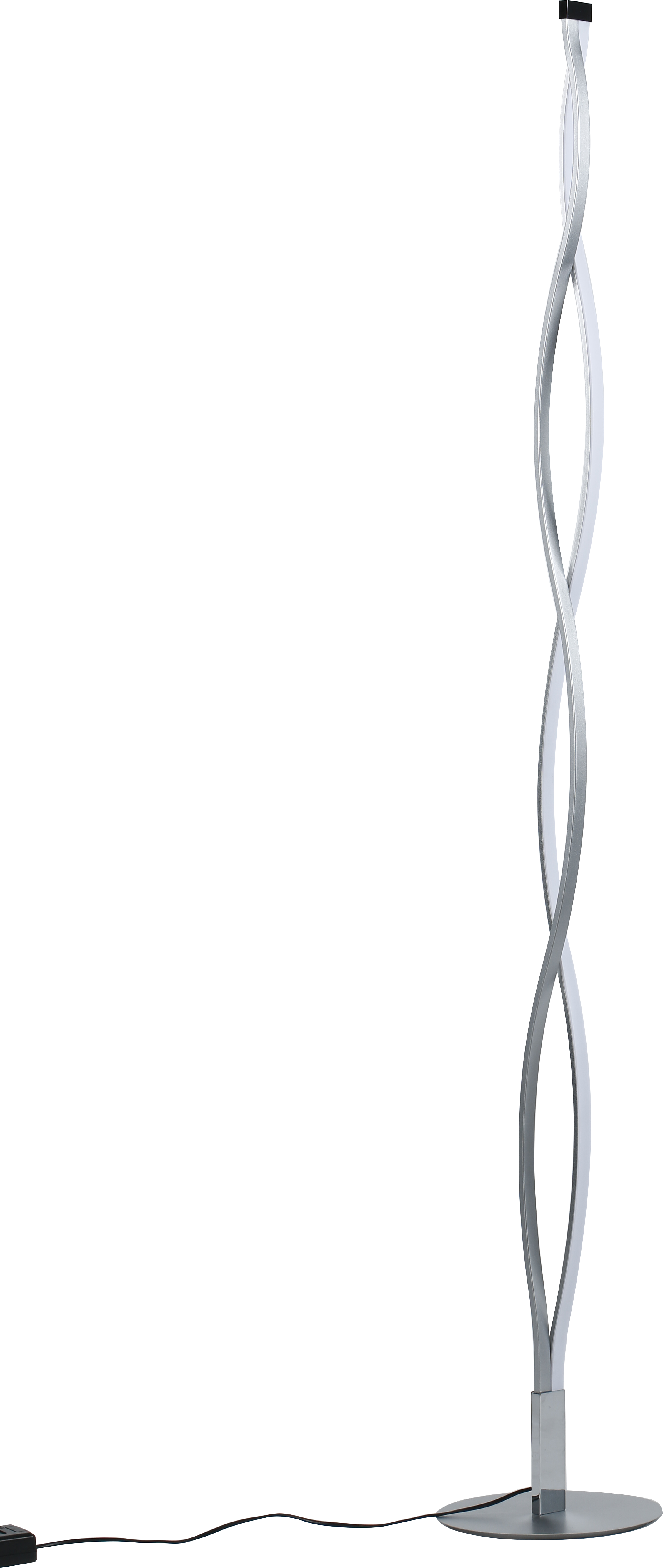 Lámpara de pie led sahara plata 28w 3000k dimable 185 cm de alto plata
