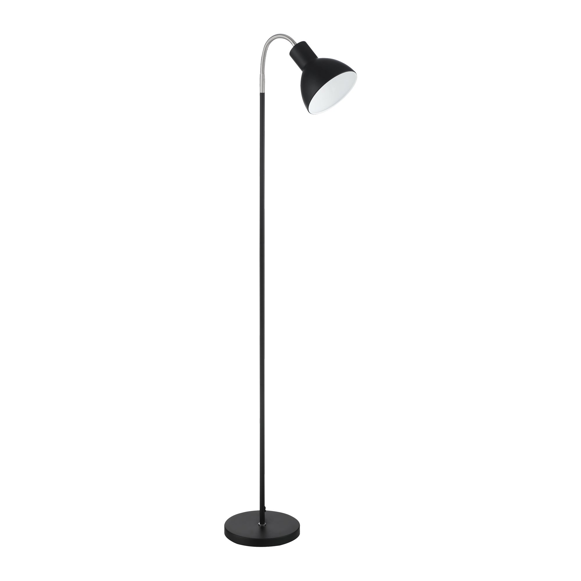 Lámpara de pie lumiplus cigno negro mate