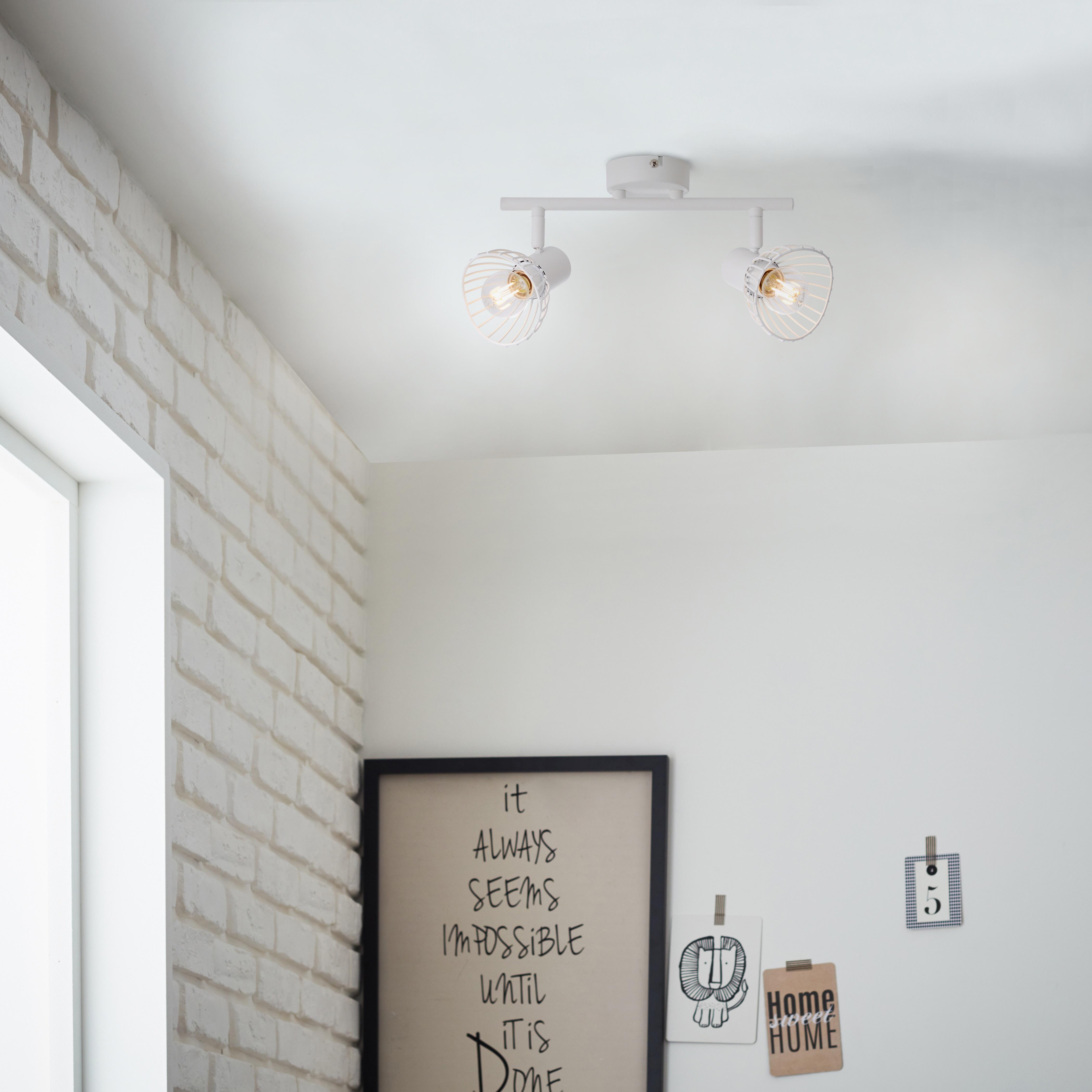 Foco decorativo 2l régua elhi sem lâmpadas branco - 3