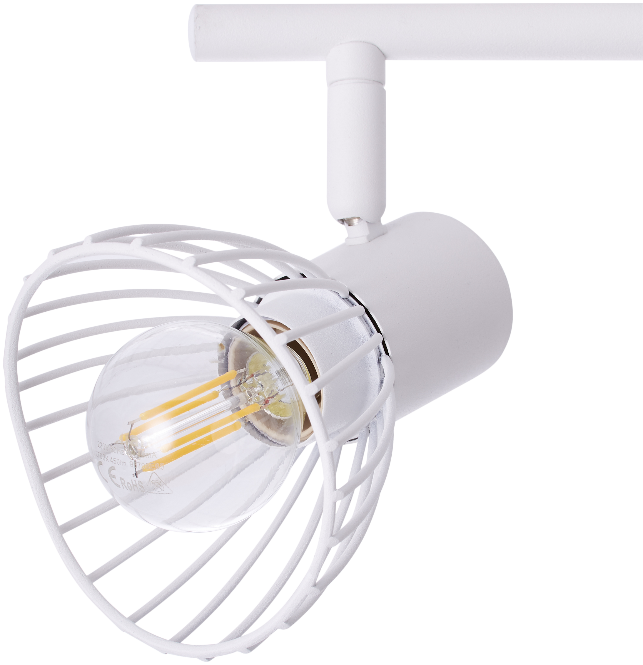 Foco decorativo 2l régua elhi sem lâmpadas branco - 4