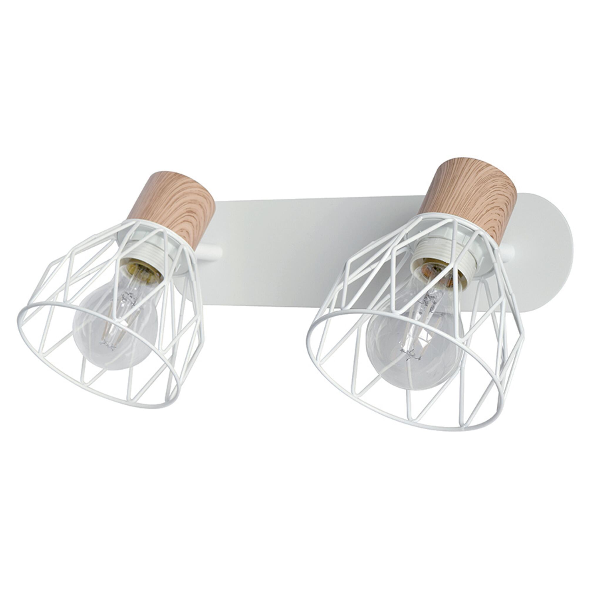 Faretto decorativo senza fonte luminosa CLAYTON in acciaio bianco E27 40W SEYNAVE 2 luci - 2