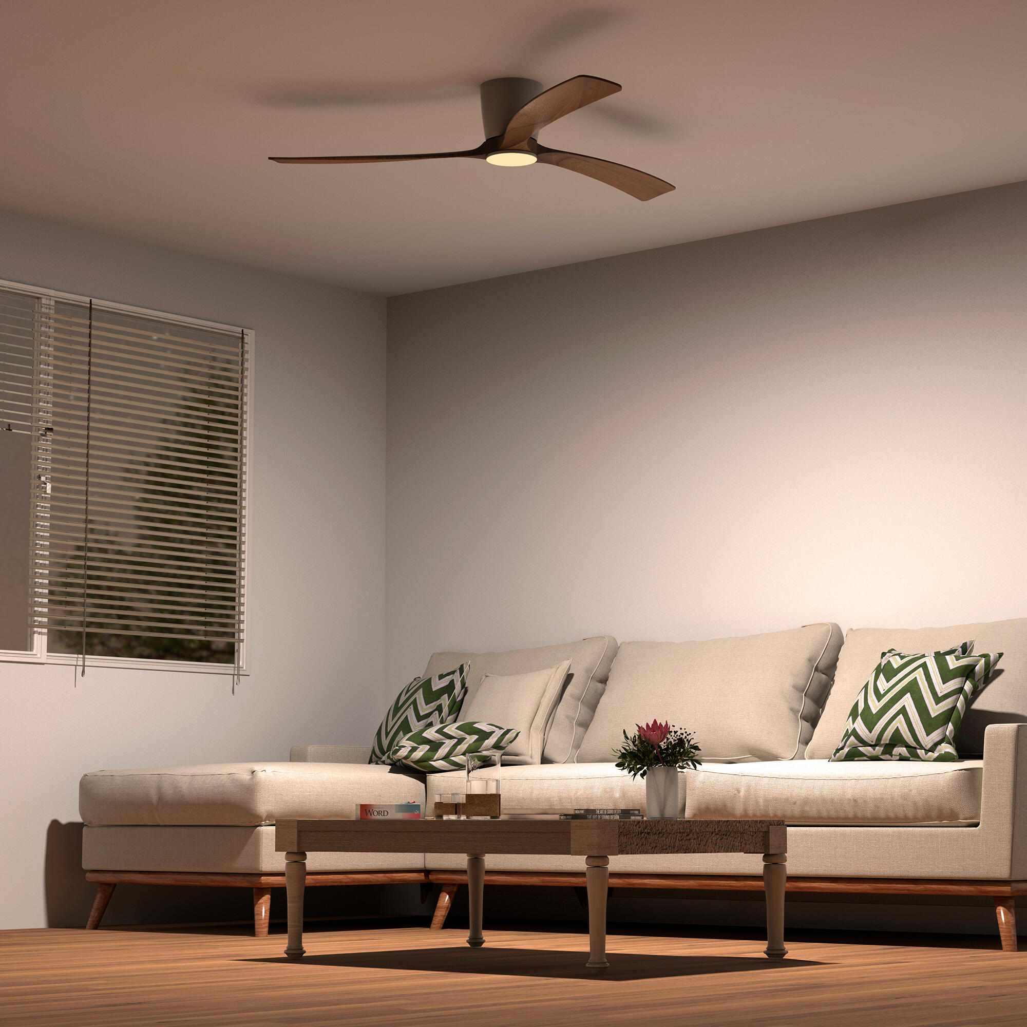 Ventilador de techo con luz silencioso DC con mando Arte Confort Sky blanco 122 cm invierno/verano color luz regulable - 3