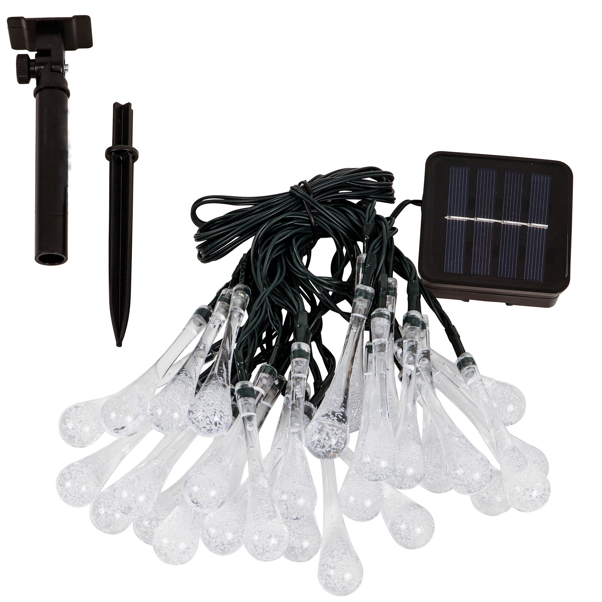 Guirnalda solar exterior LED blanco cálido con sensor crepuscular  Enifwarm IP65 8h. autonomía - 4