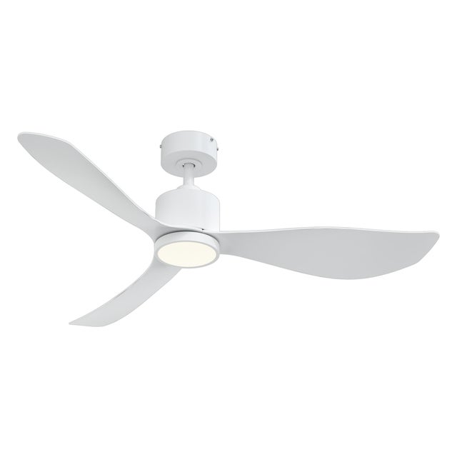 Ventilador de techo con luz silencioso DC 30W con mando ø132 cm Winglet ARTE CONFORT blanco luz CCT 3 aspas| 6 velocidades| modo verano/invierno| brisa| temporizador| recomendado de 20 a 40m²