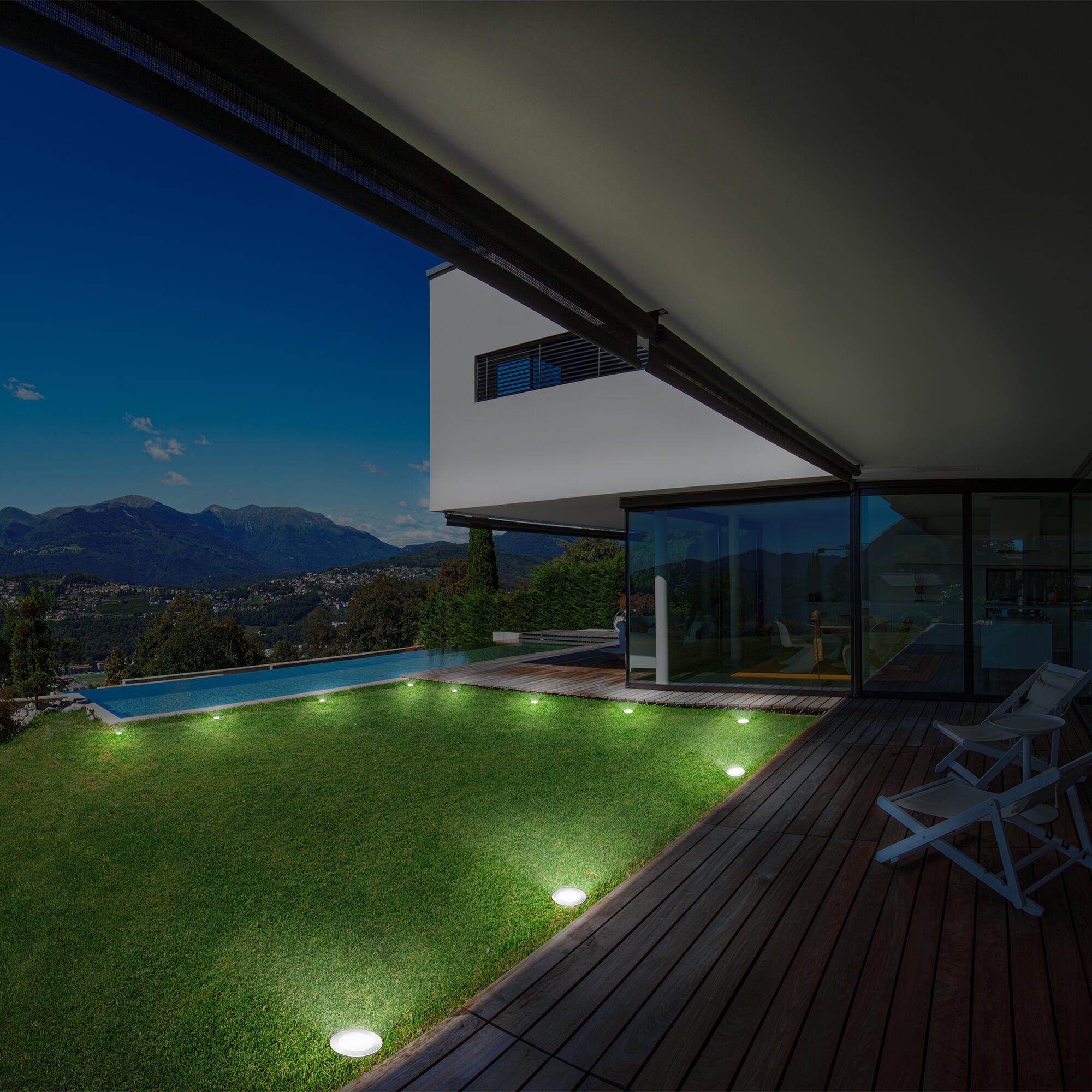 Foco solar LED Polaris cromado - 5