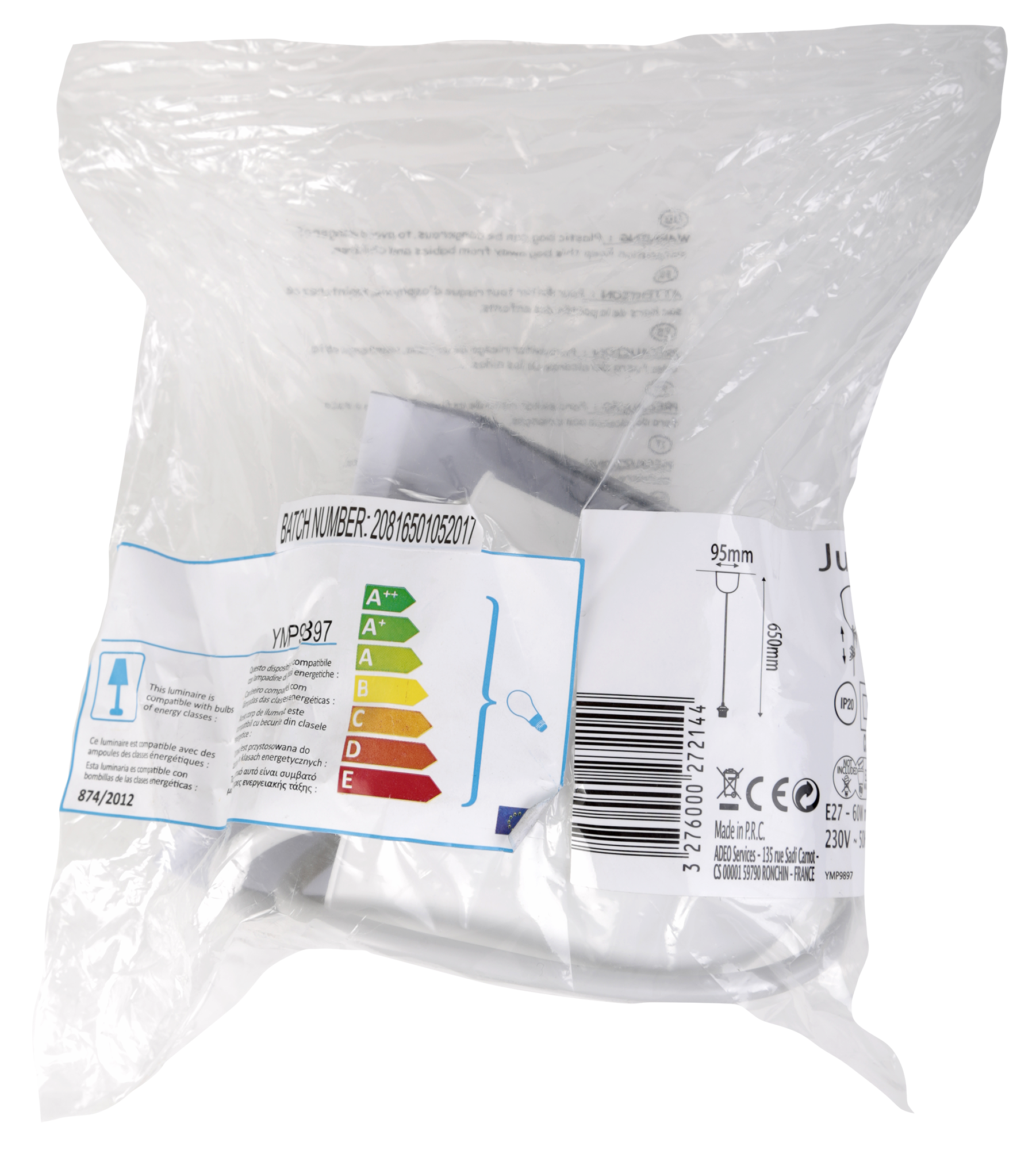 Cabo para candeeiro suspenso JULY 1 LUZ E27 BRANCO - 4