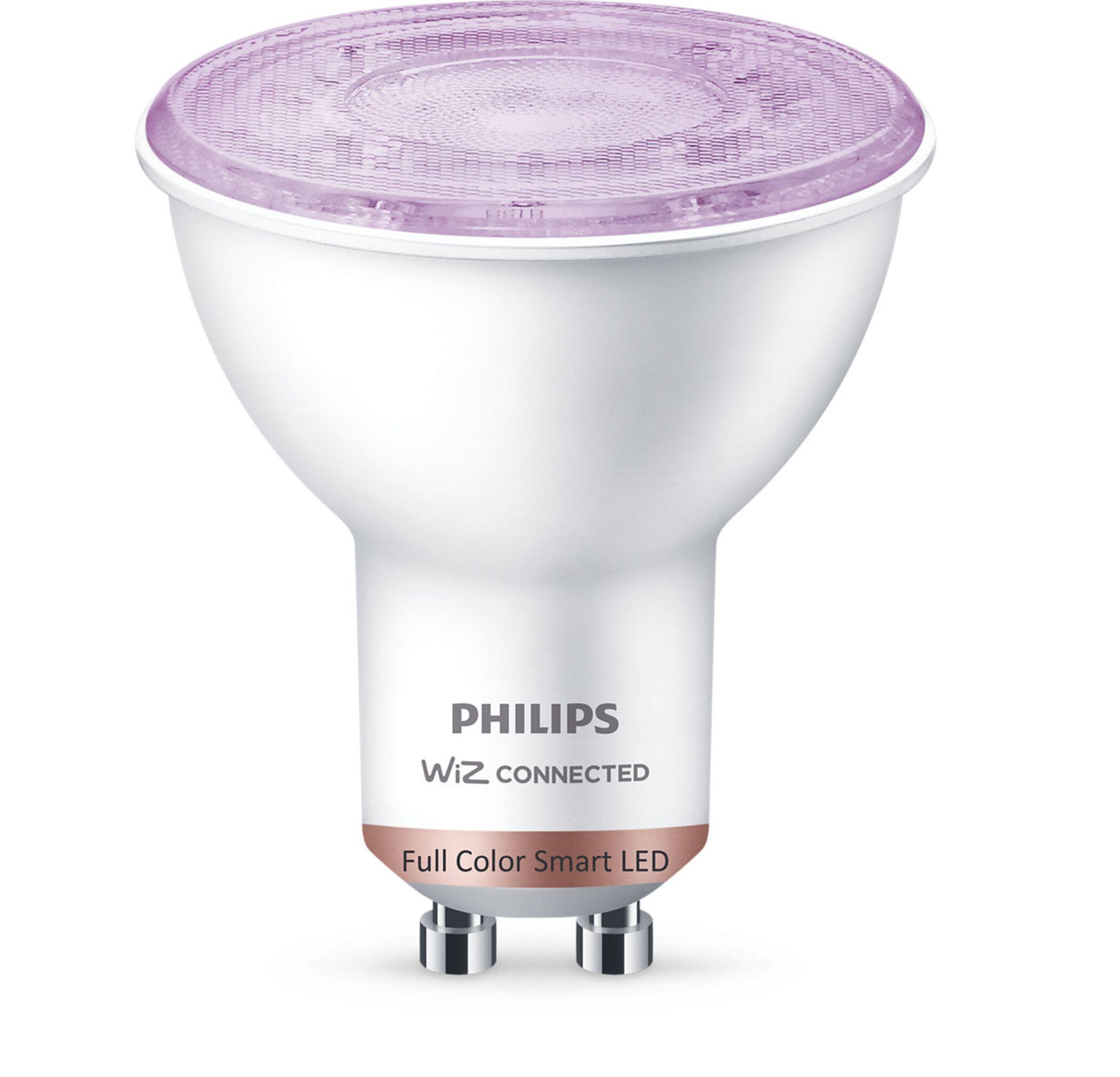 Bombilla LED GU10 compatible con WIZ inteligente forma dicroica 345 lúmenes 4.7W CCT 2200-6500K CRI>90 alta reproducción cromática clase energética F - 4