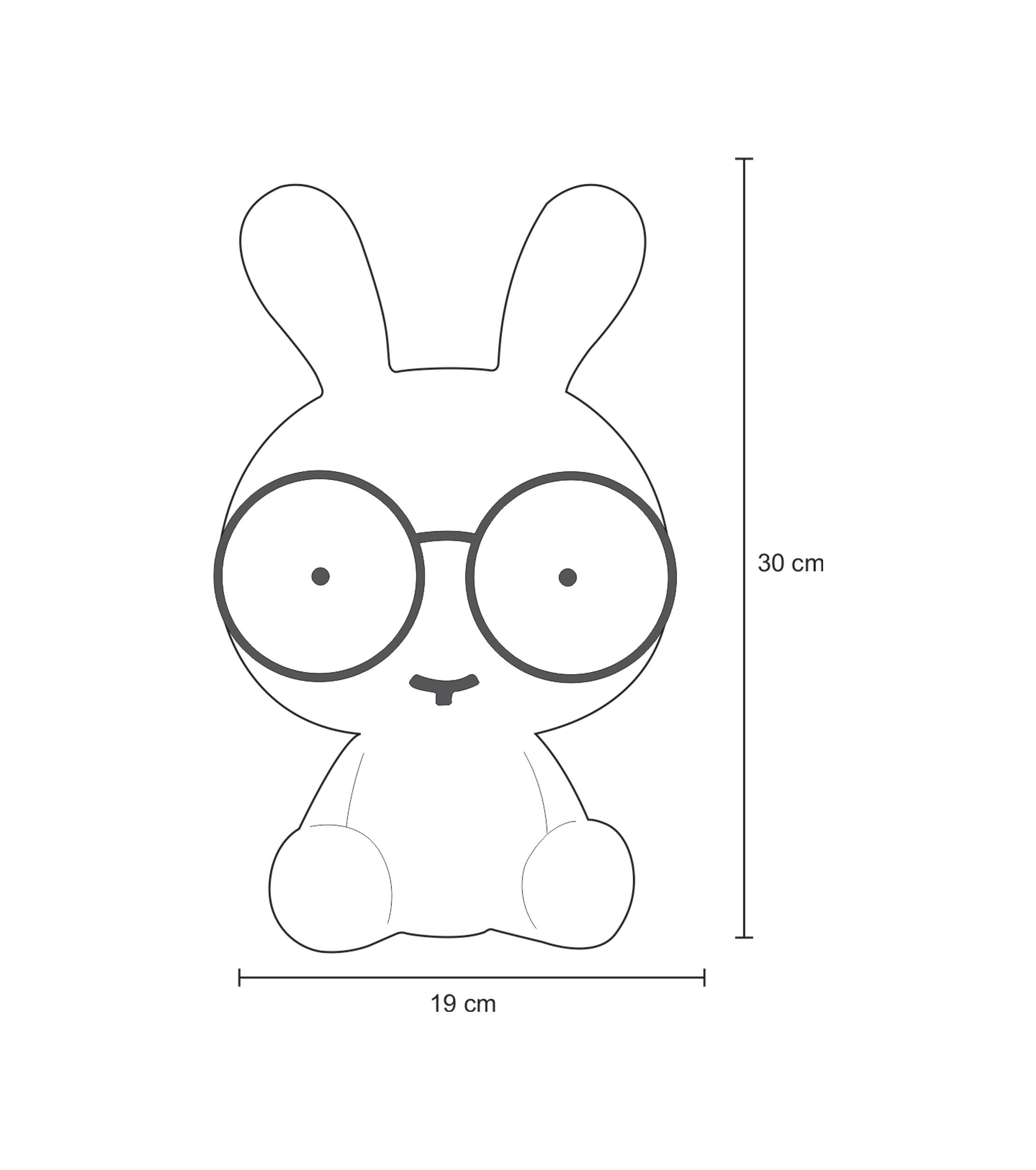 Lámpara de mesa táctil LED Bunny Touch SEYNAVE con estructura blanca pantalla blanca luz neutra 4000K - 5