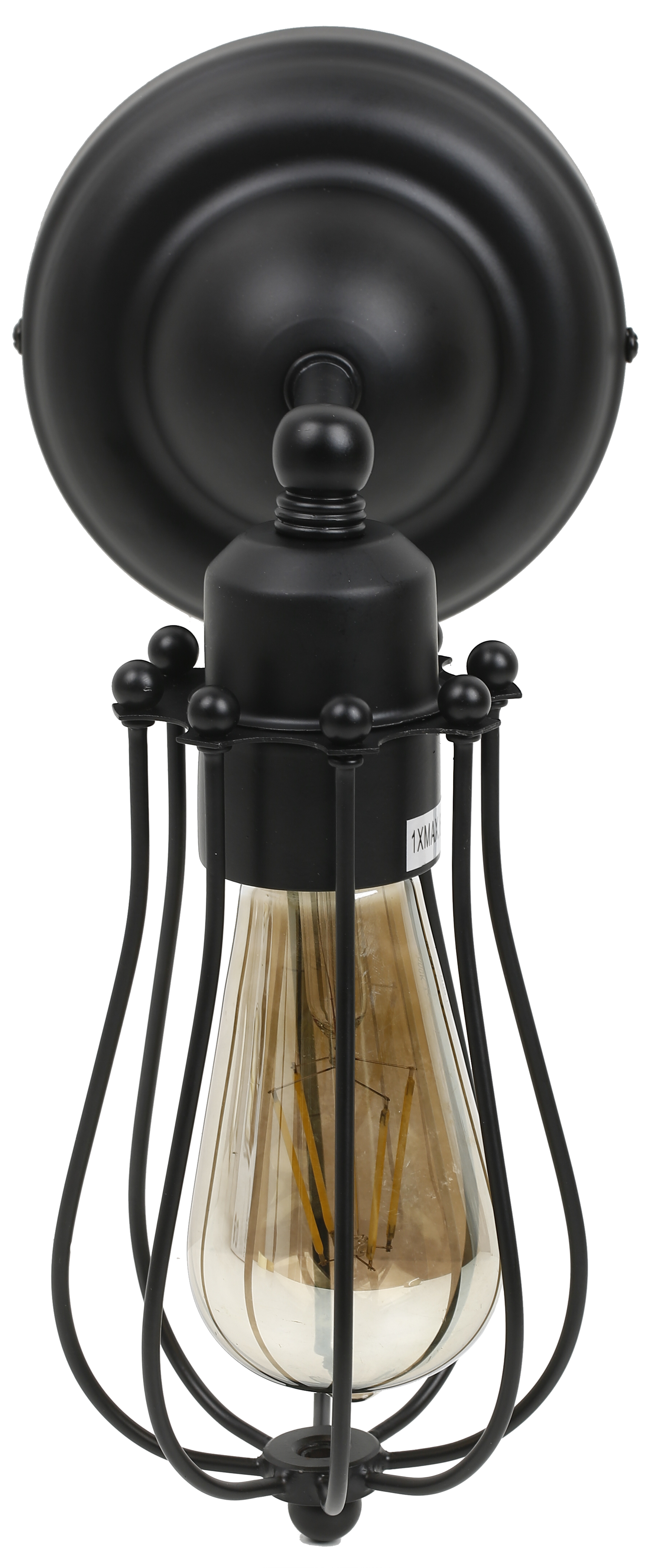 Aplique de acero Kansas de 1 luz E27 de color negro
 - 6