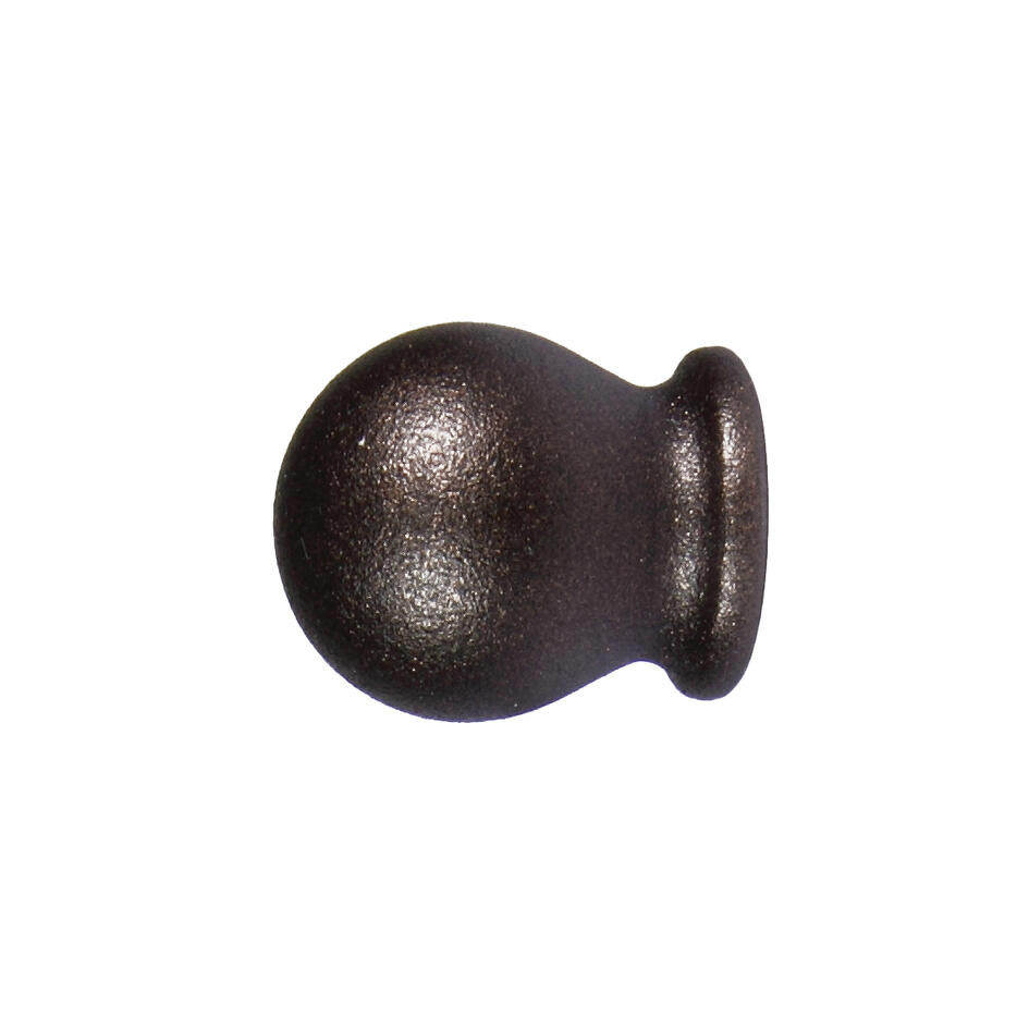 Finale per bastone Jolly sfera in alluminio verniciato ruggine Ø 13 mm, 2 pezzi - 2