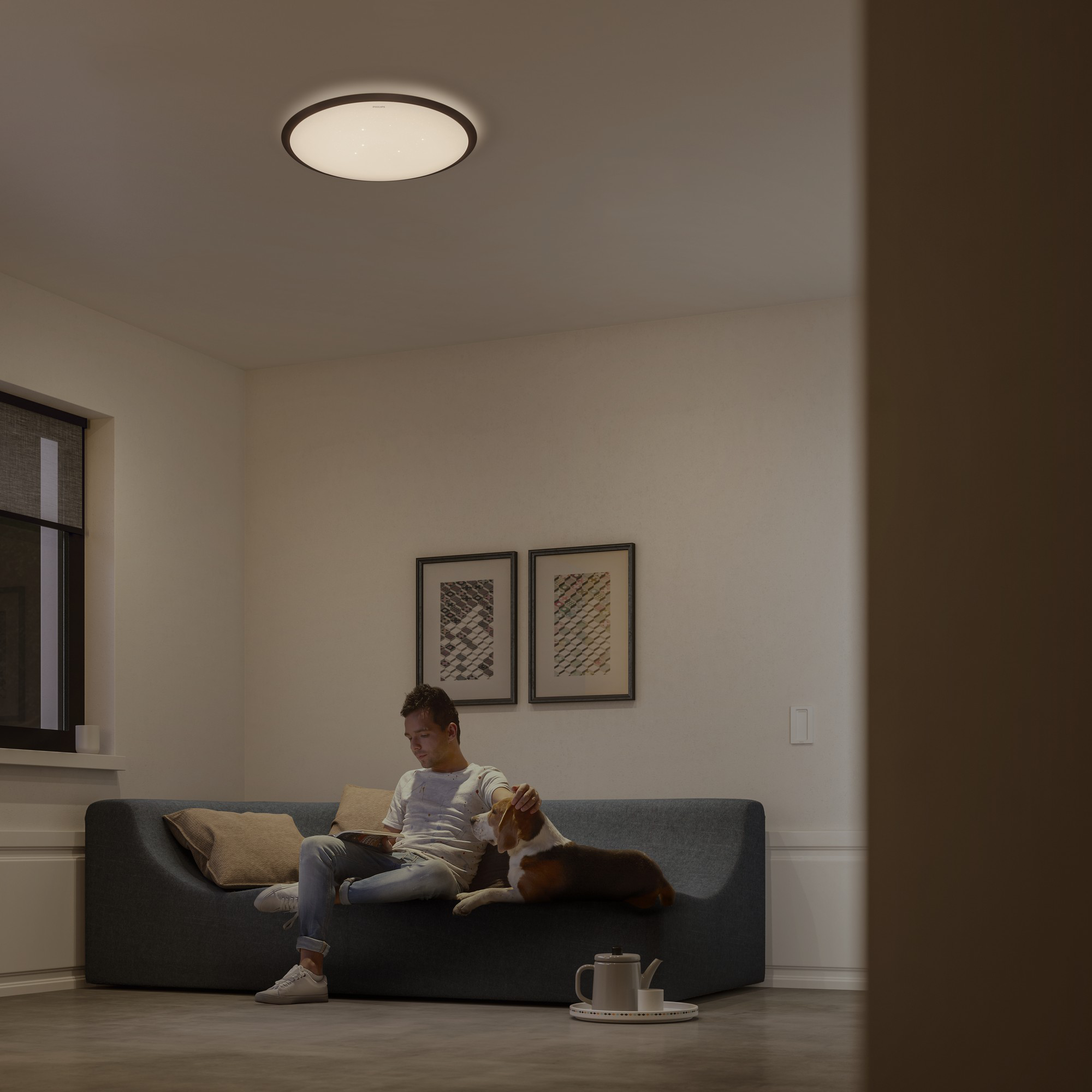 Plafón led philips cavanal luz blanca neutra fría (4000k) 18w