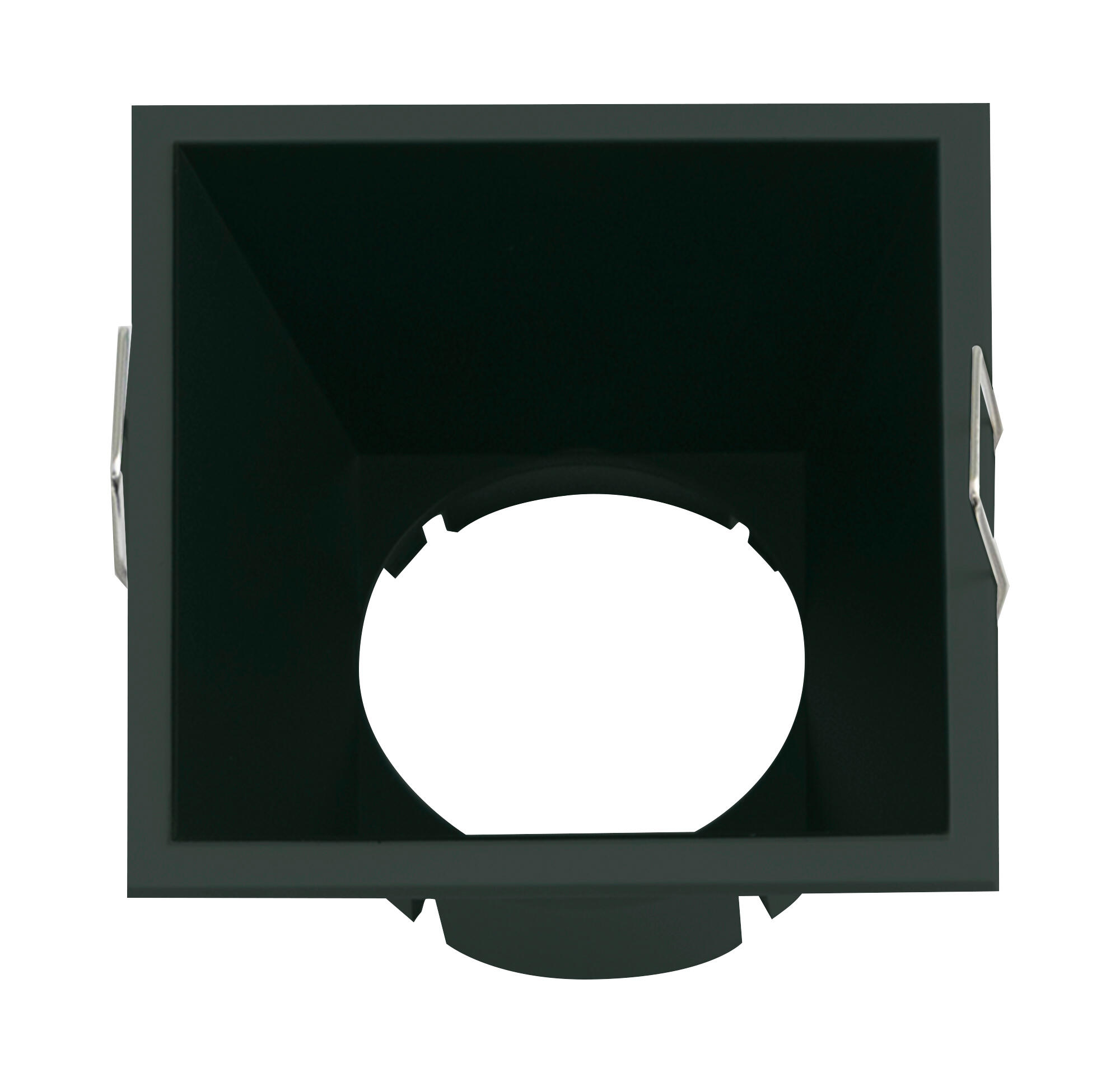 Foco empotrado cuadrado blanco y negro sin bombilla