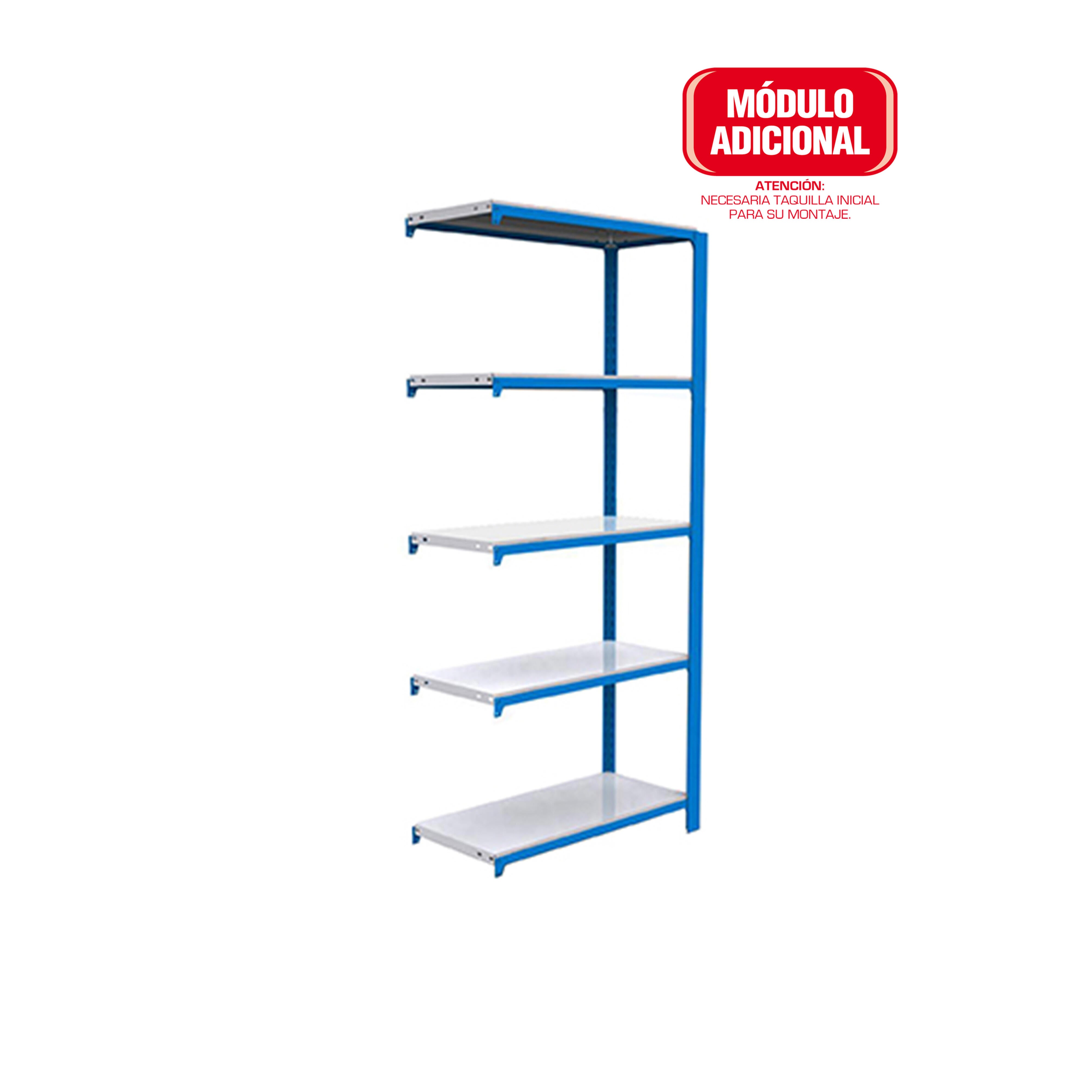 Estanteria sin tornillos officlick adicional azul 210x90x30