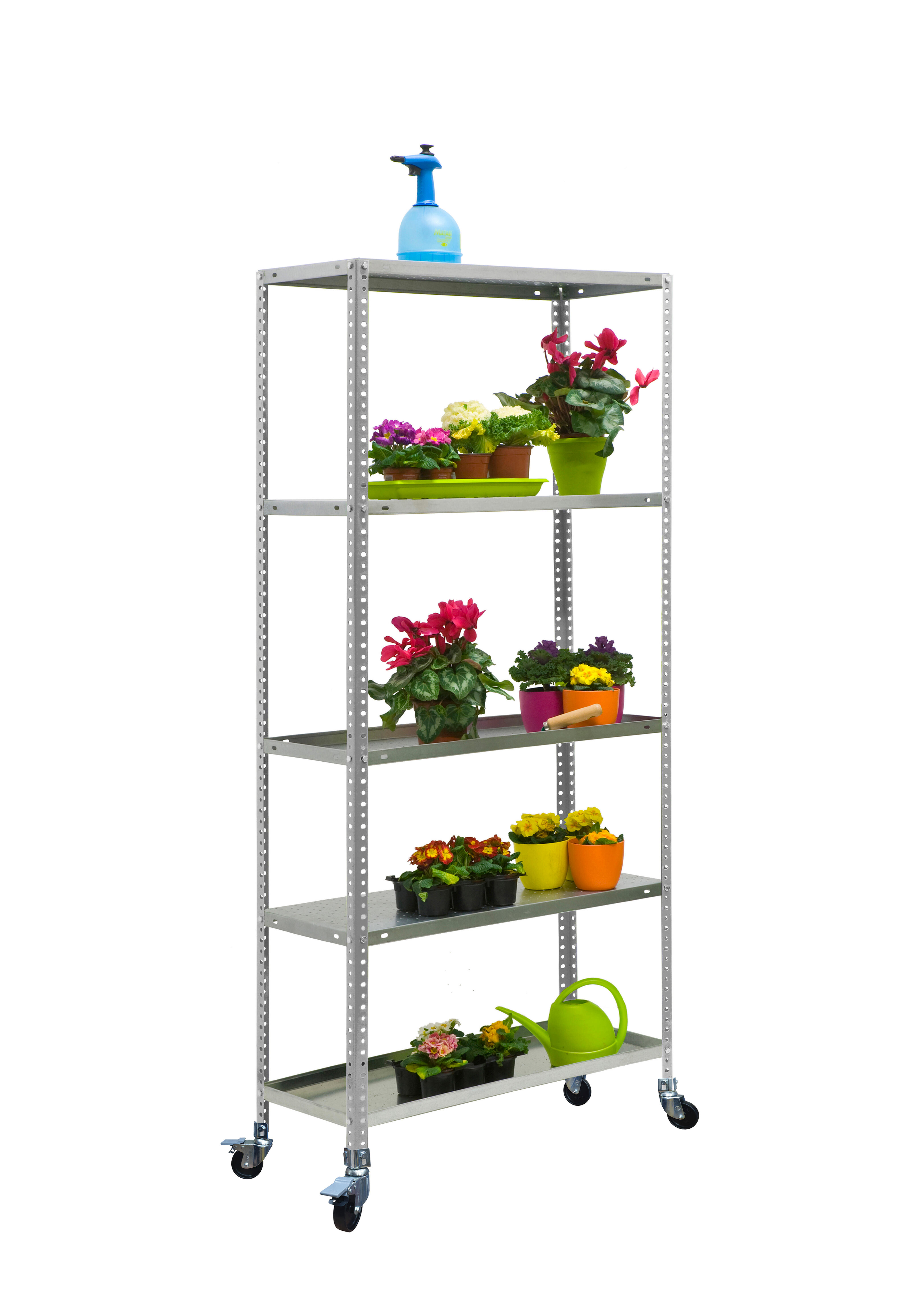 Estantería metálica en kit 191.5x90x30cm y carga max. 100 kg por balda atornilla