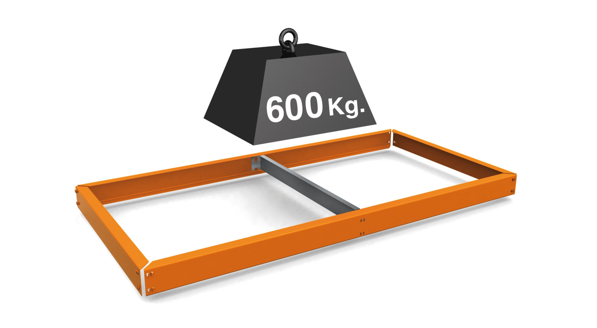 Estante adicional simonforte naranja 150x45x30cm