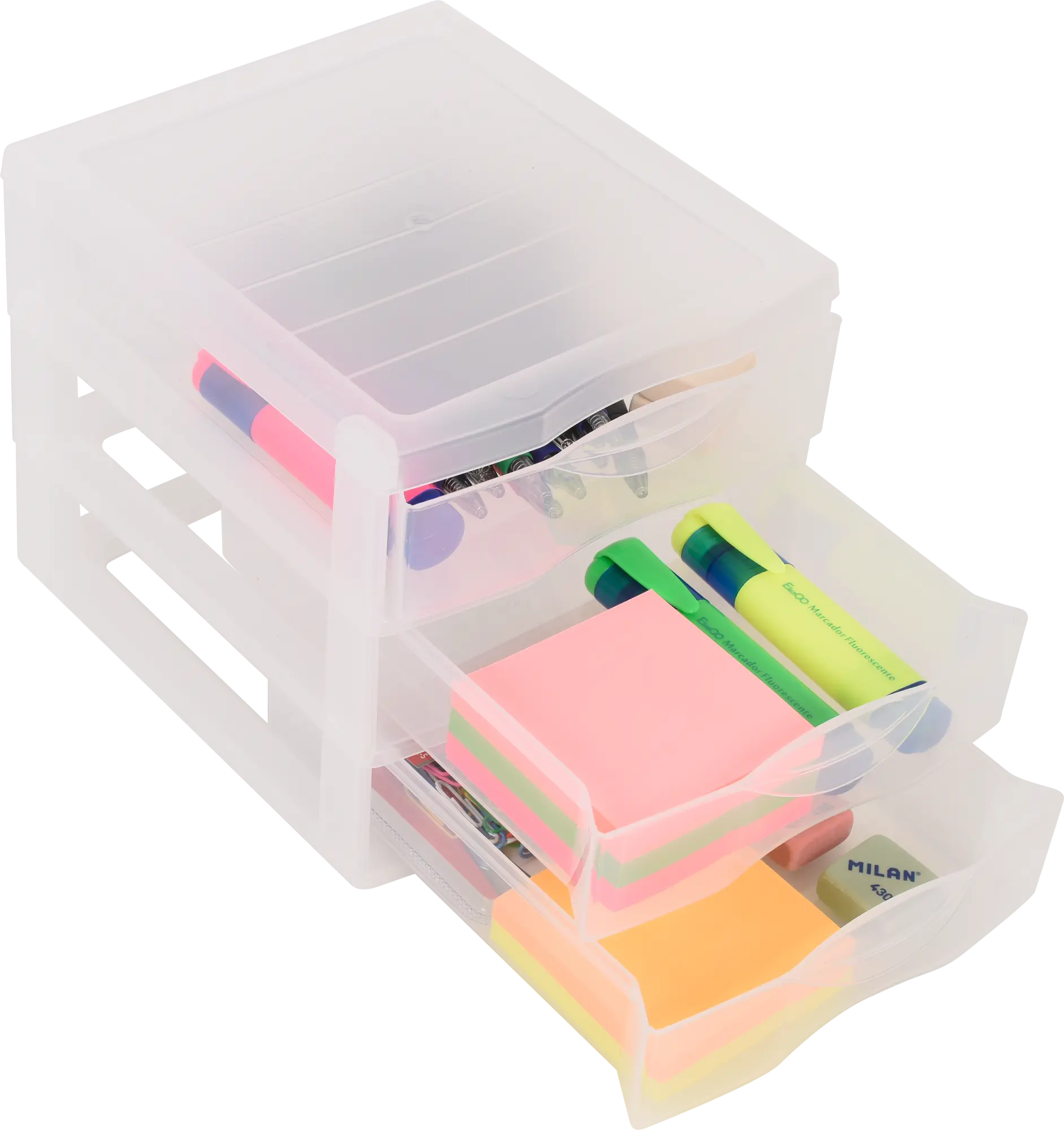 Bloco de gavetas ORGAMIX TRANSPARENTE 17X21X18 CM - 7