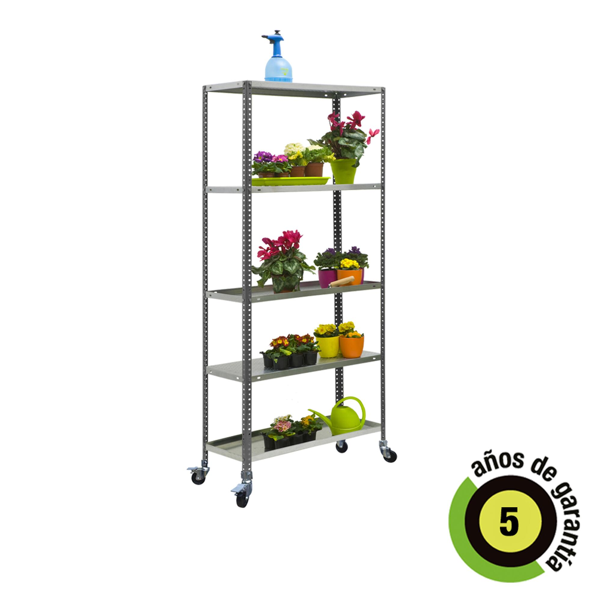 Estantería metálica en kit 191.5x90x30cm y carga max. 100 kg por balda atornilla