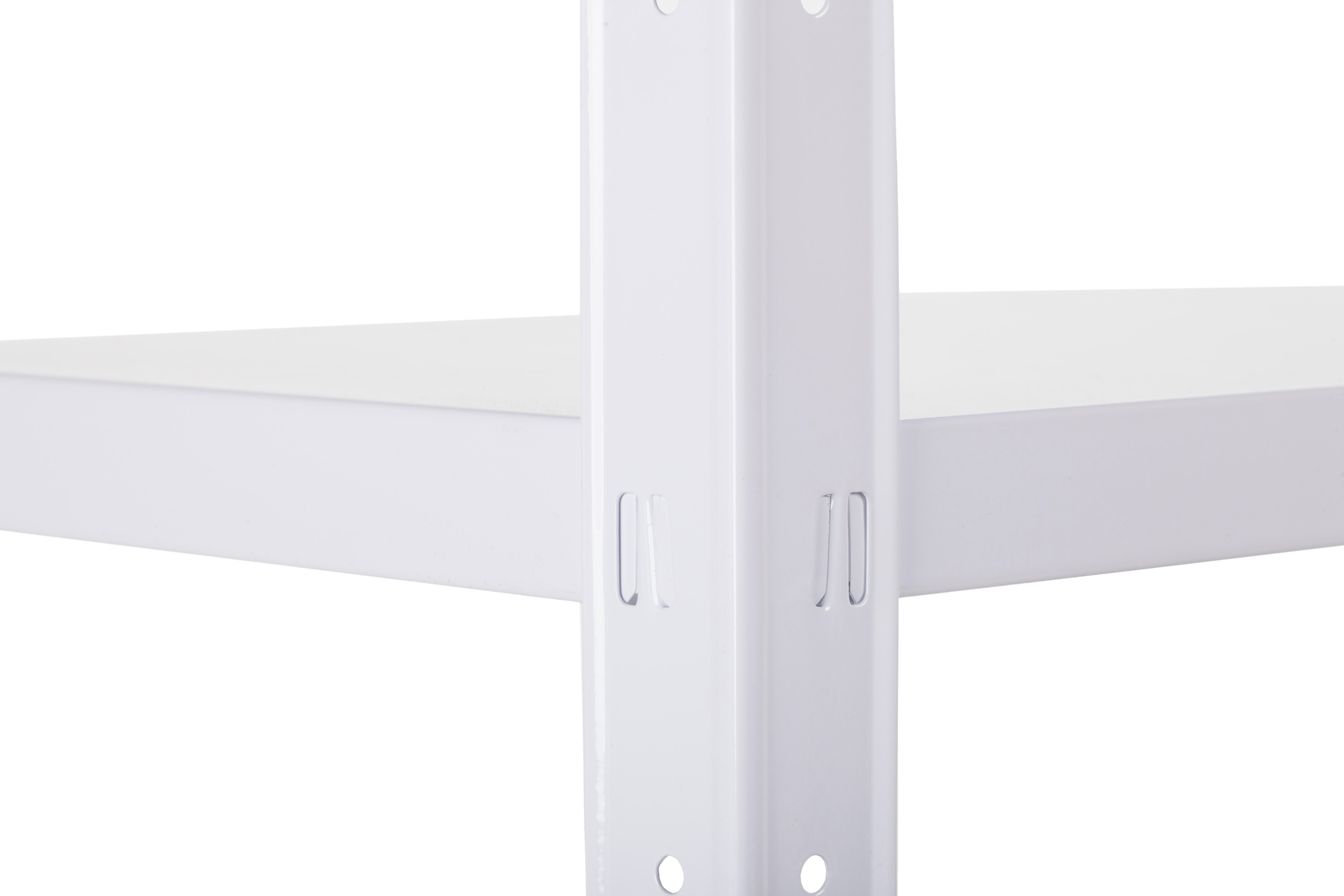 Estante metálica branco 5 prateleiras 180x90x30 cm 70 kg Spaceo - 12