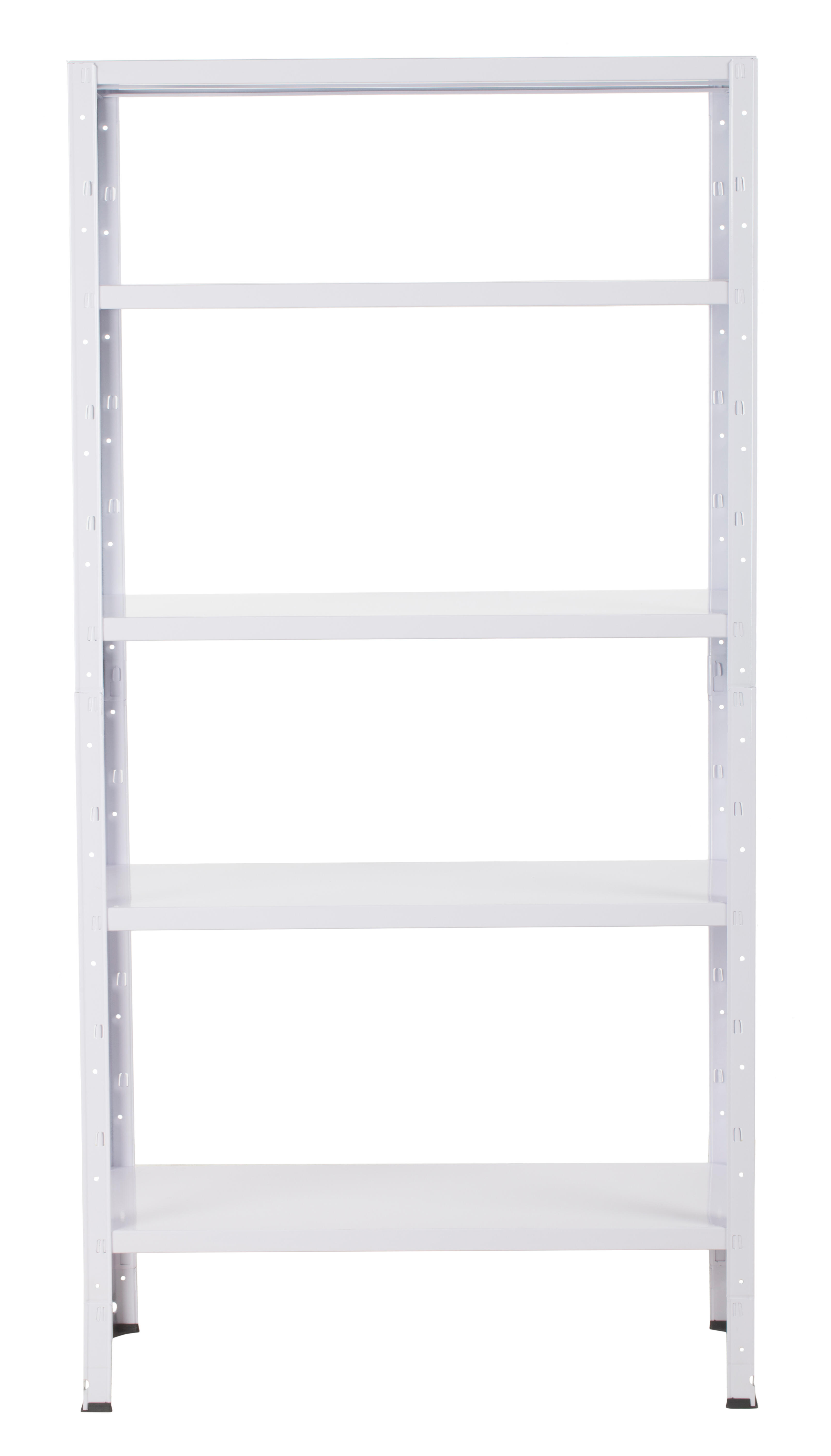 Estante metálica branco 5 prateleiras 180x90x40 cm 70 kg Spaceo - 2