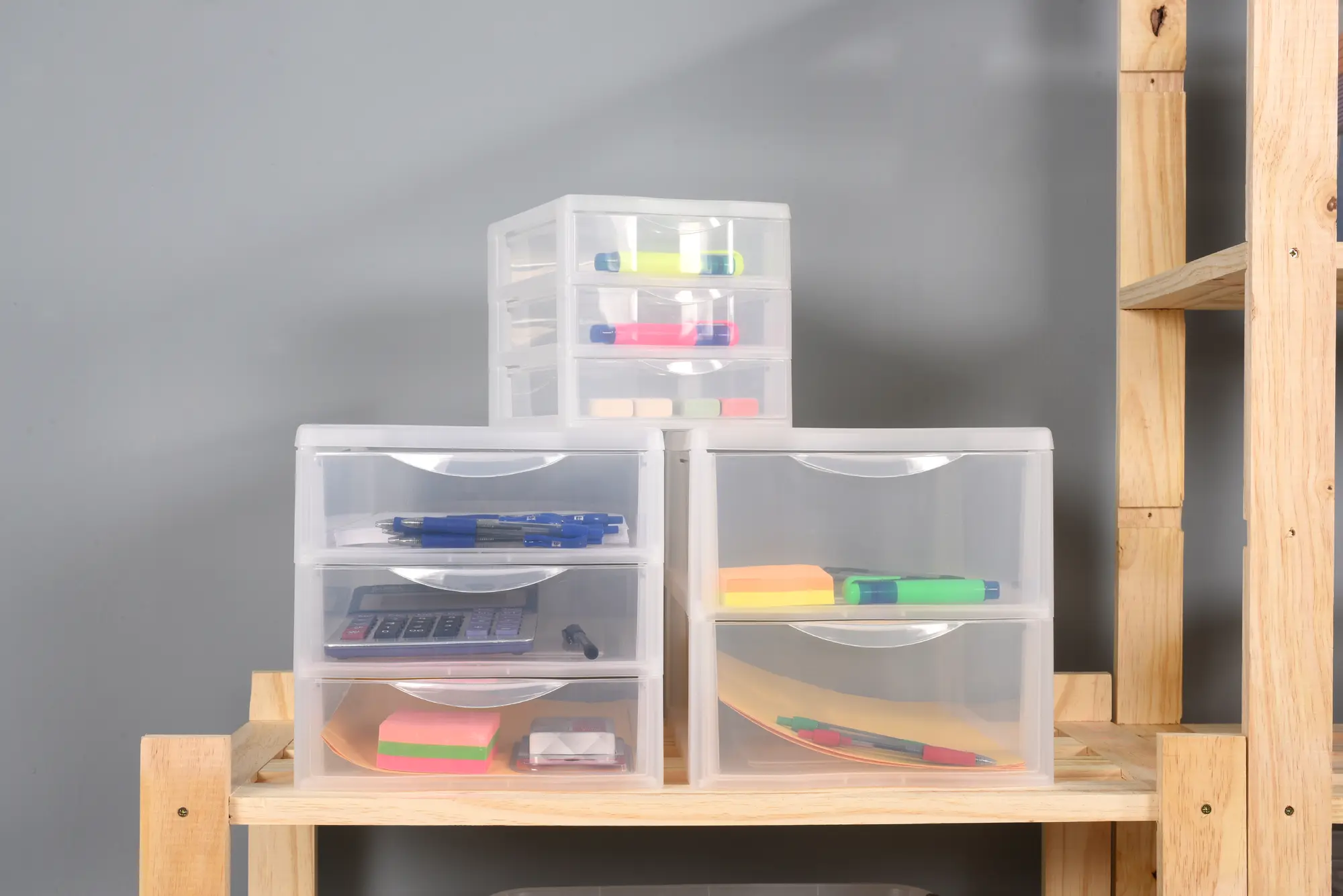 Bloco de gavetas ORGAMIX TRANSPARENTE 17X21X18 CM - 3