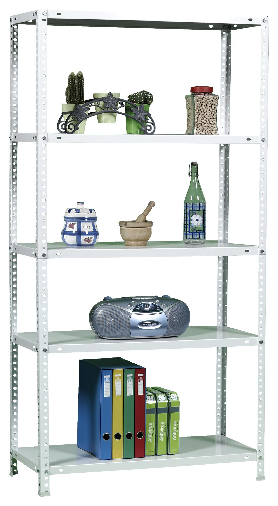 Estanteria con tornillos metalica comfort blanca 5/50