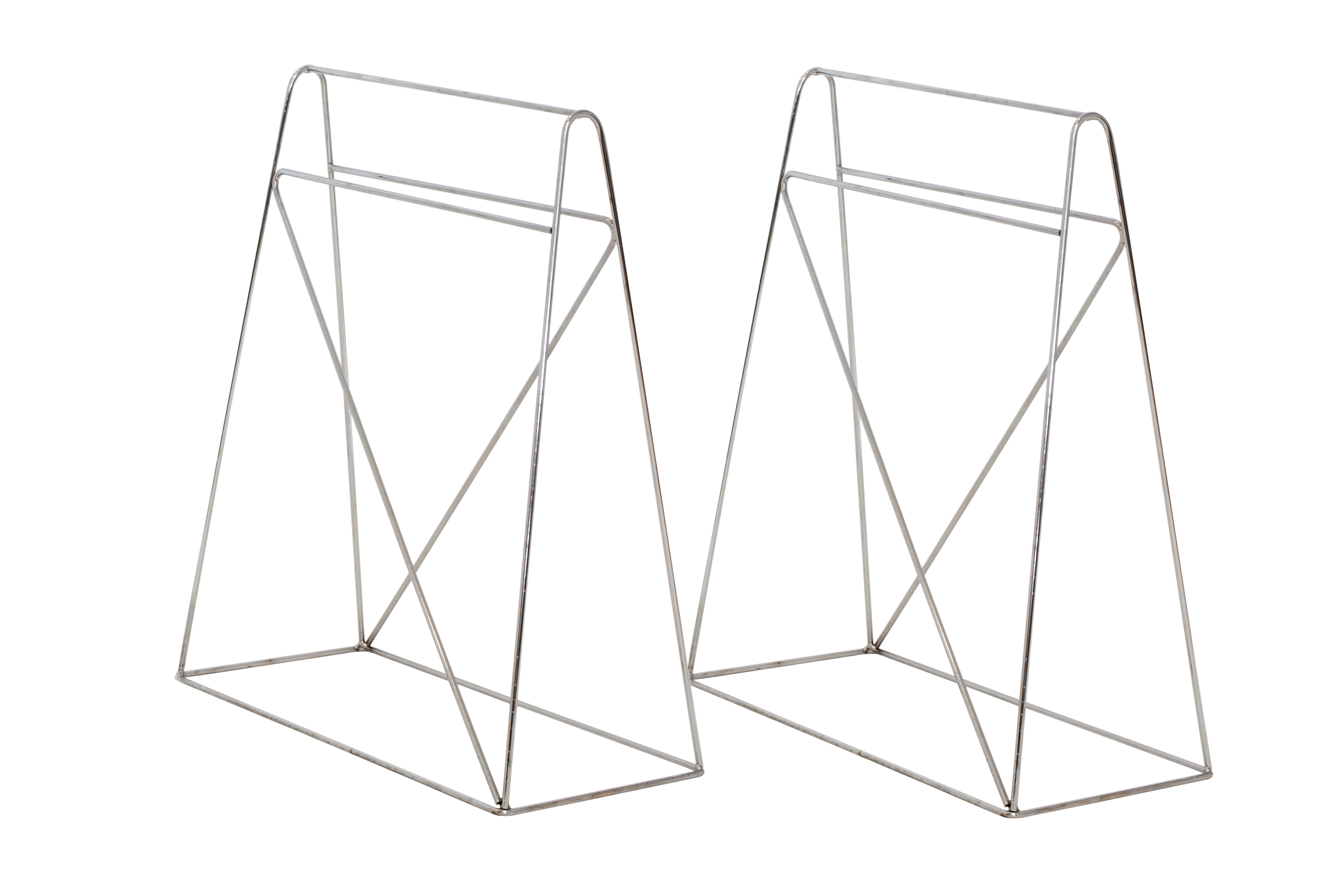 2 caballetes acero gris mate