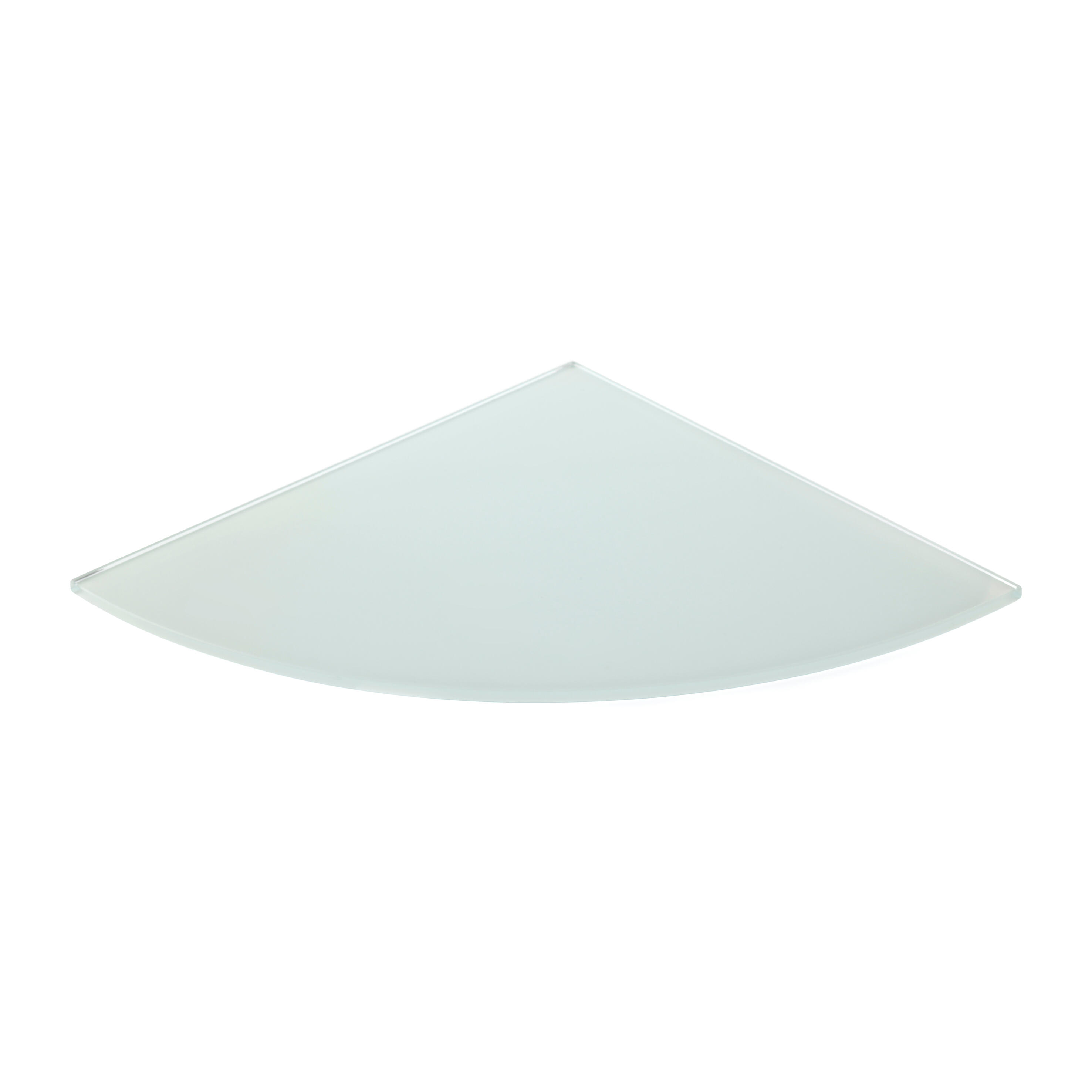 Balda para rincón de cristal con forma círculo en color blanco de 25x25 cm