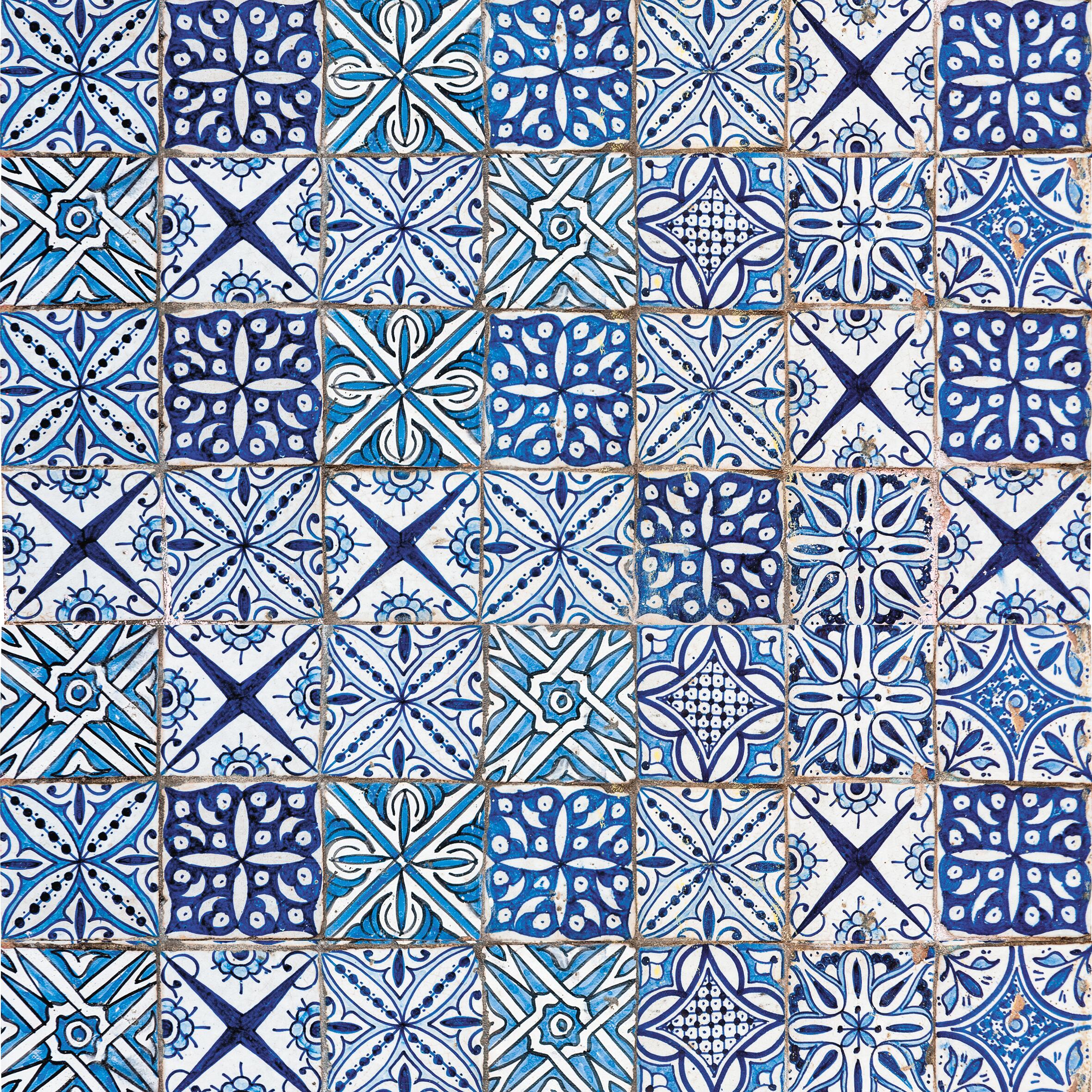 Adesivo decorativo paraschizzi adesivo blue azulejos 47.5x48 cm multicolore - 2