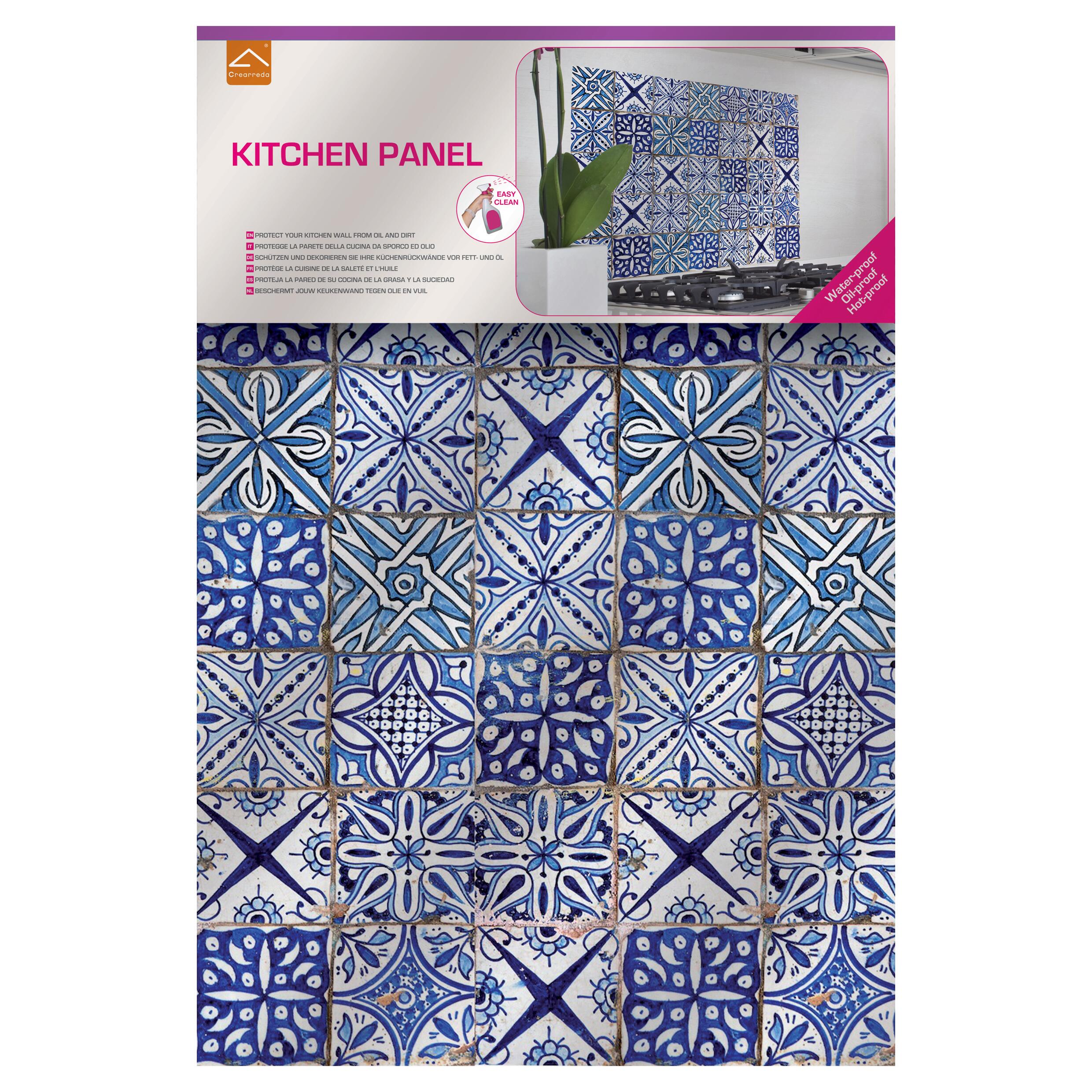 Adesivo decorativo paraschizzi adesivo blue azulejos 47.5x48 cm multicolore - 3