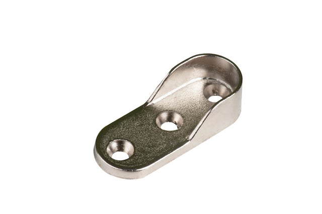 Kit 2 suportes laterais OVAL CROMADO 30X15MM