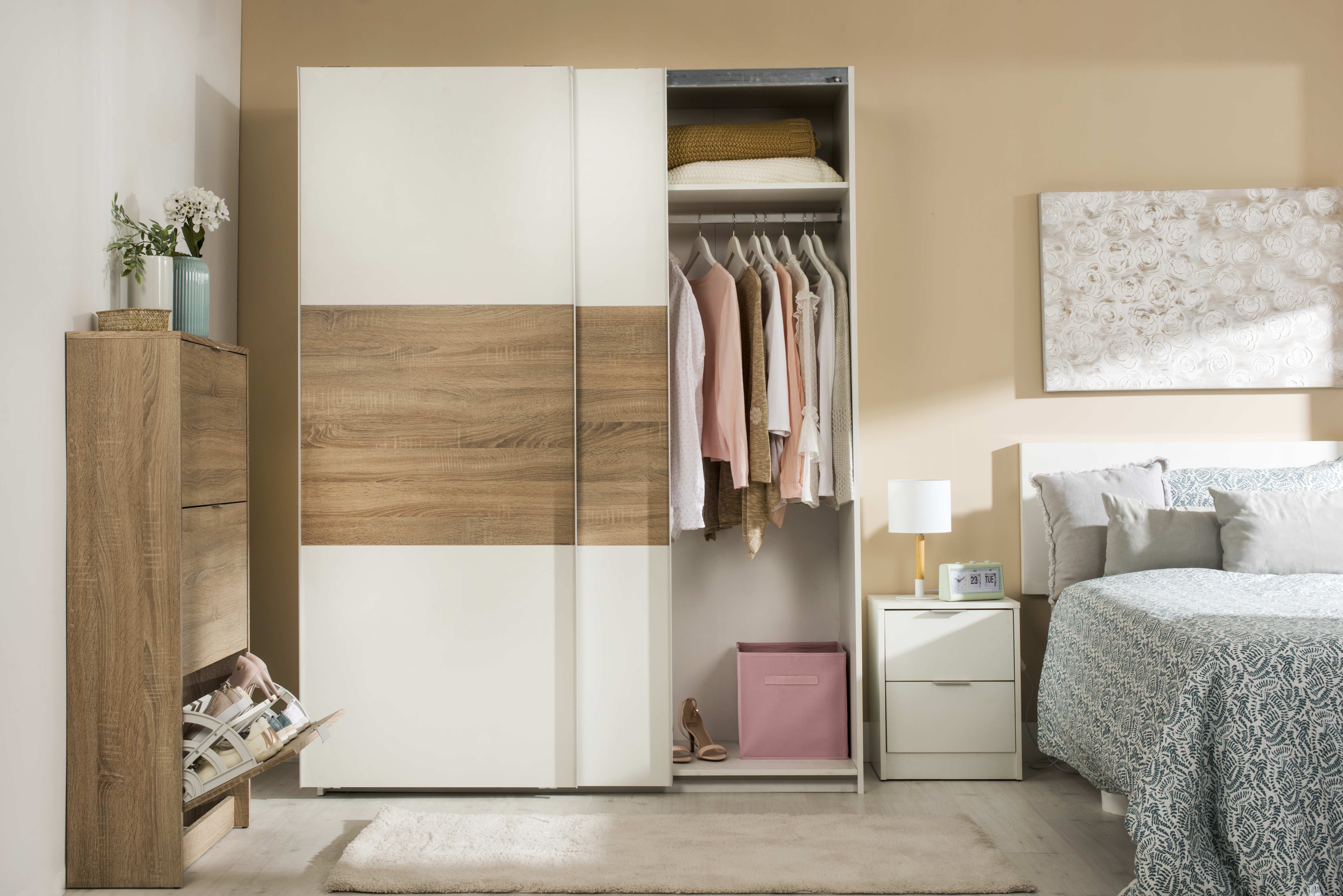 Roupeiro em kit ONE BRANCO/CAMBRIAN 2 PORTAS 200X180X60CM - 11